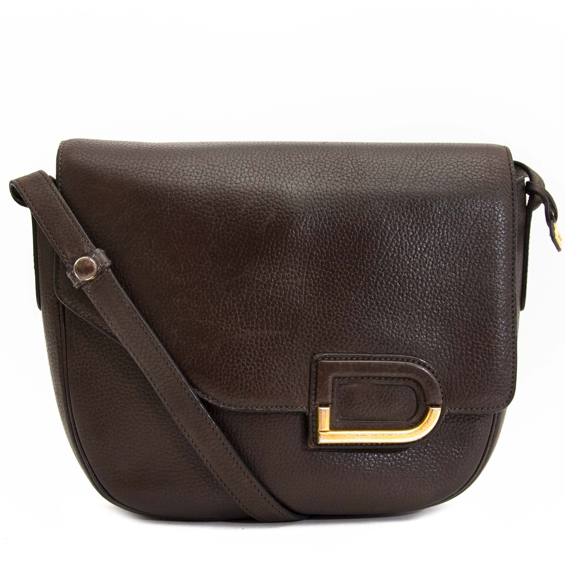Delvaux Brown Logo Crossbody Bag for sale at the best price
