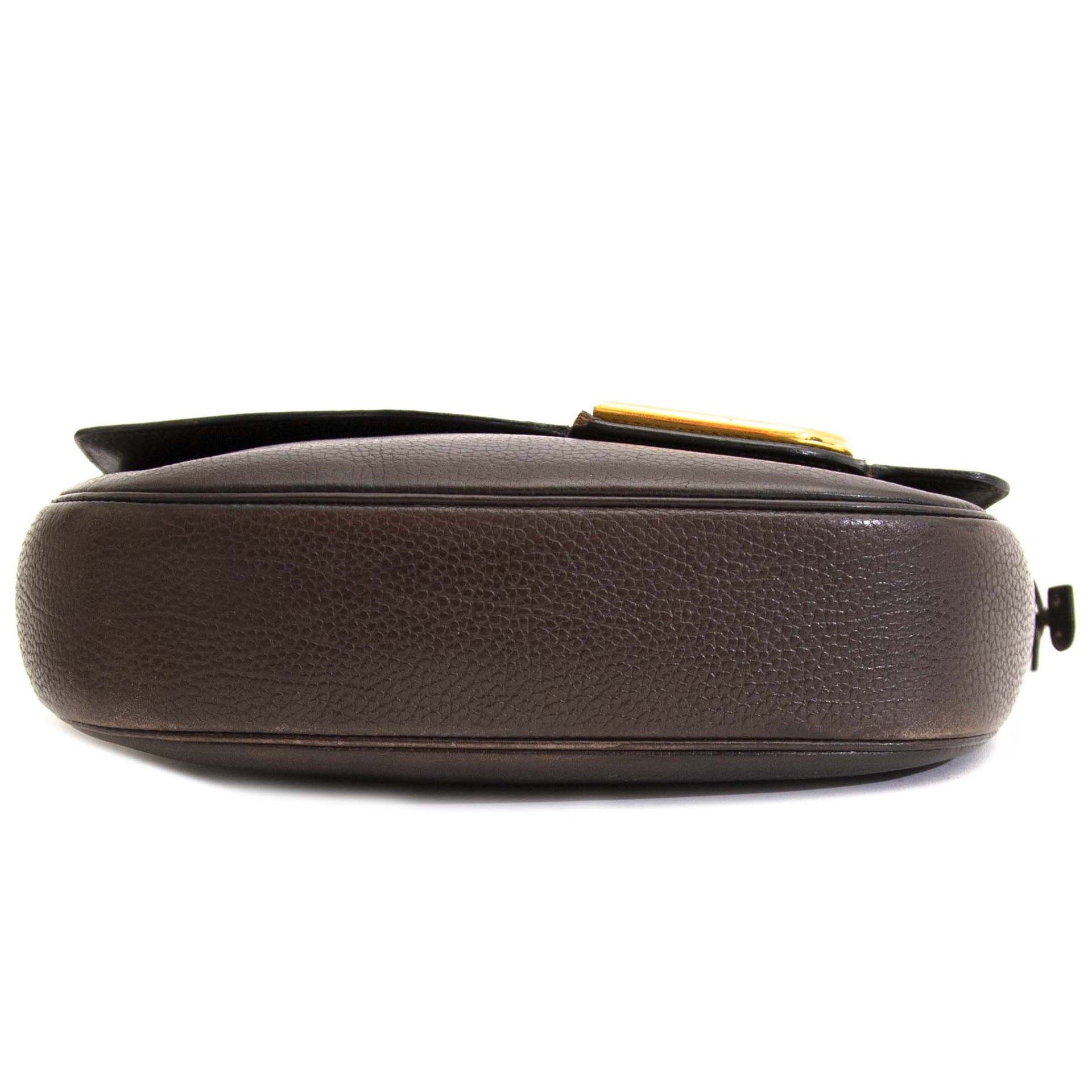 Delvaux Brown Logo Crossbody Bag
