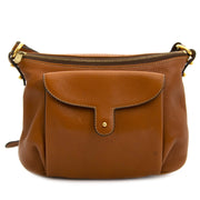 Vintage preloved bags Delvaux crossbody brown handtas tas bruin leder