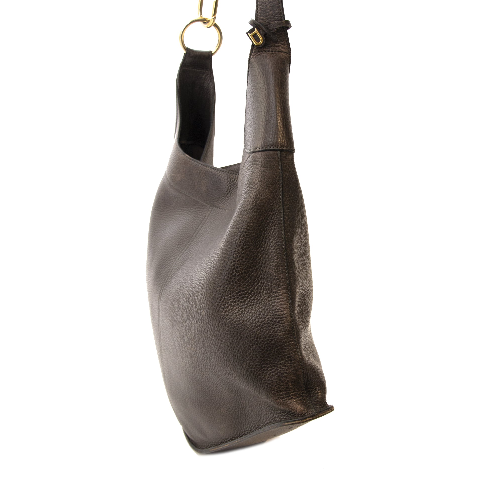 koop veilig online tegen de beste prijs Delvaux Brown Satan Shoulder Bag