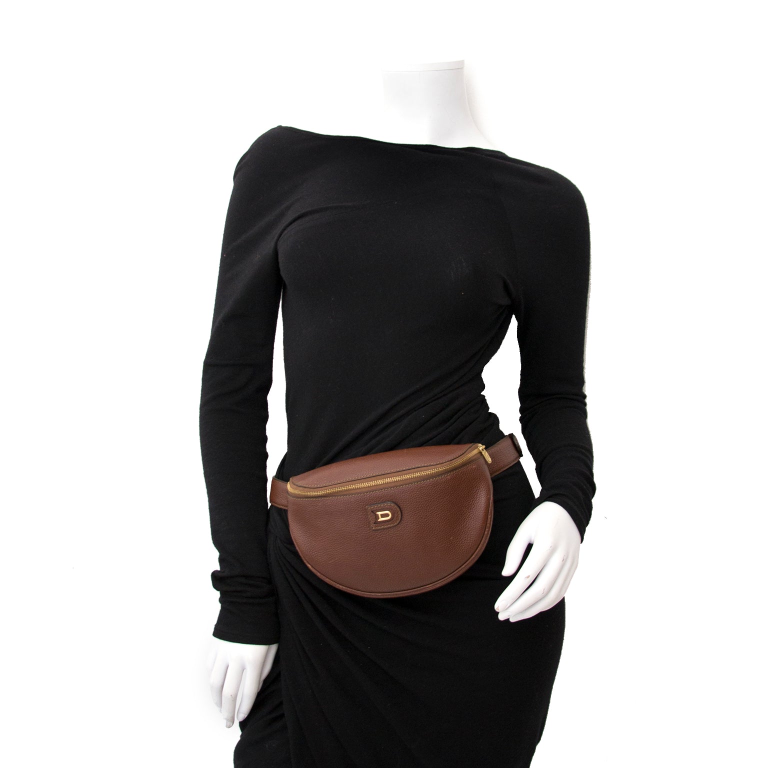 shop secondhand designer luxury Delvaux Chocolat Brown Hip Bag