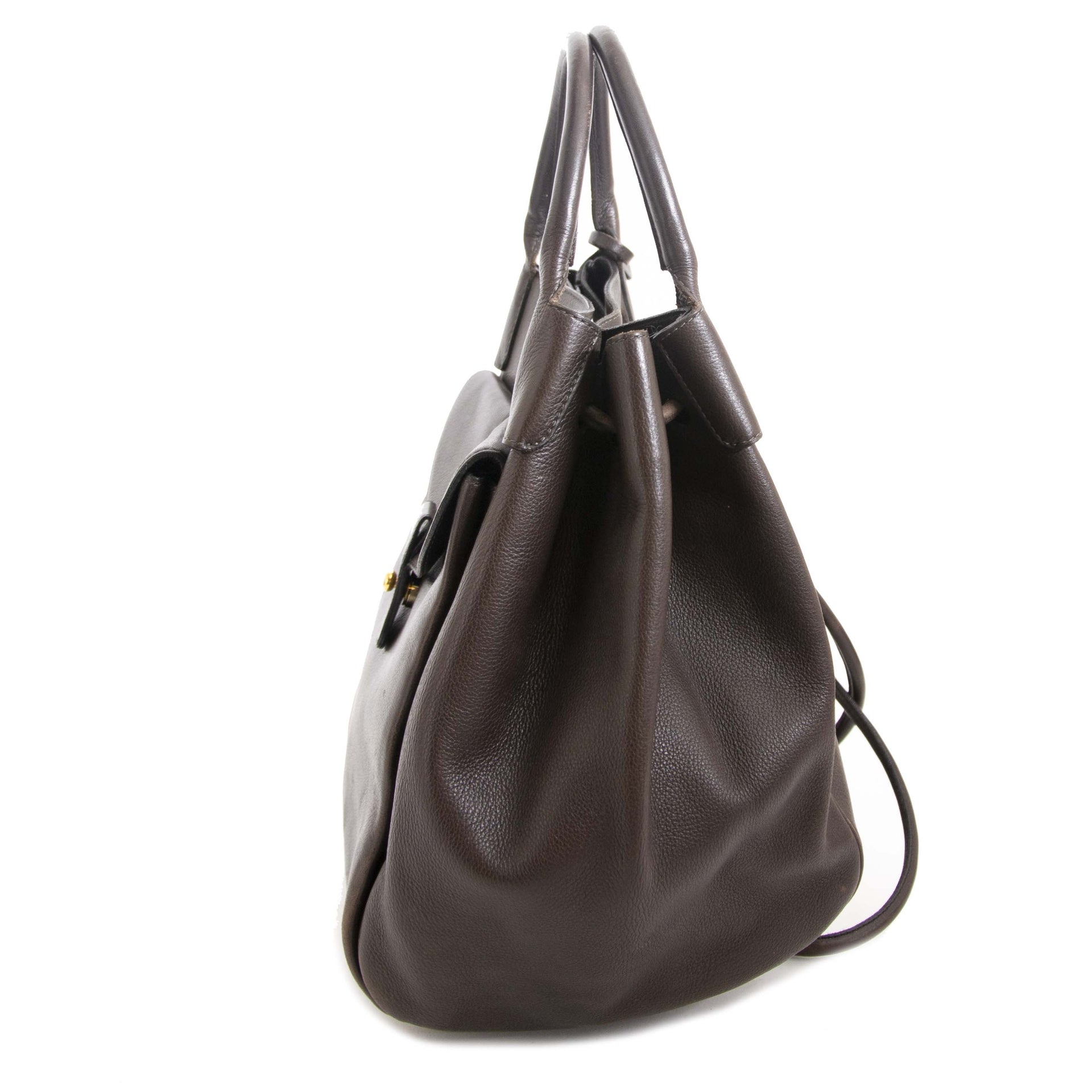 Delvaux Corail GM bruine tas nu te koop bij labellov vintage mode webshop belgië