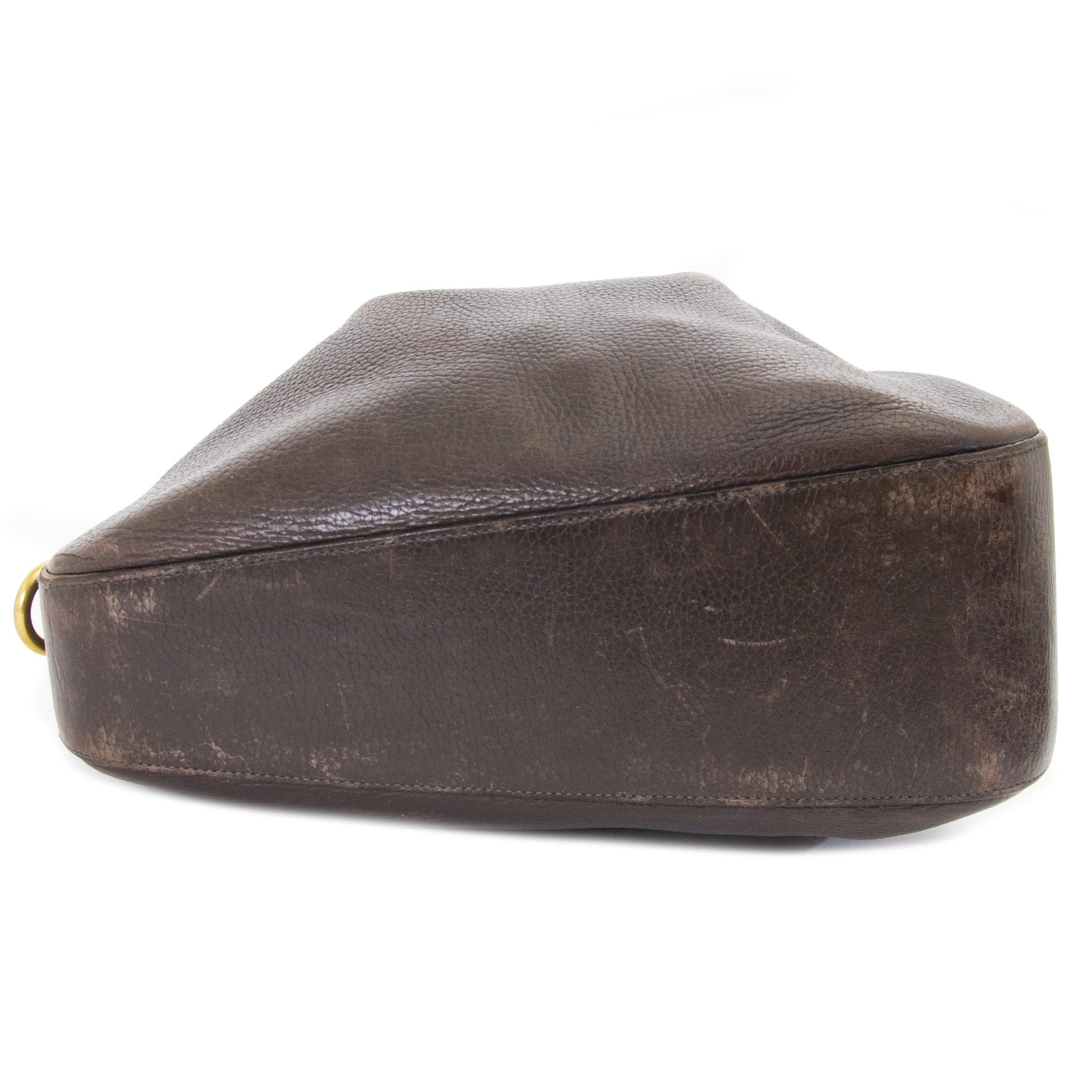 Delvaux Brown Leather Catogan Trotteur tas nu te koop bij labellov vintage mode webshop aan de laagste prijs