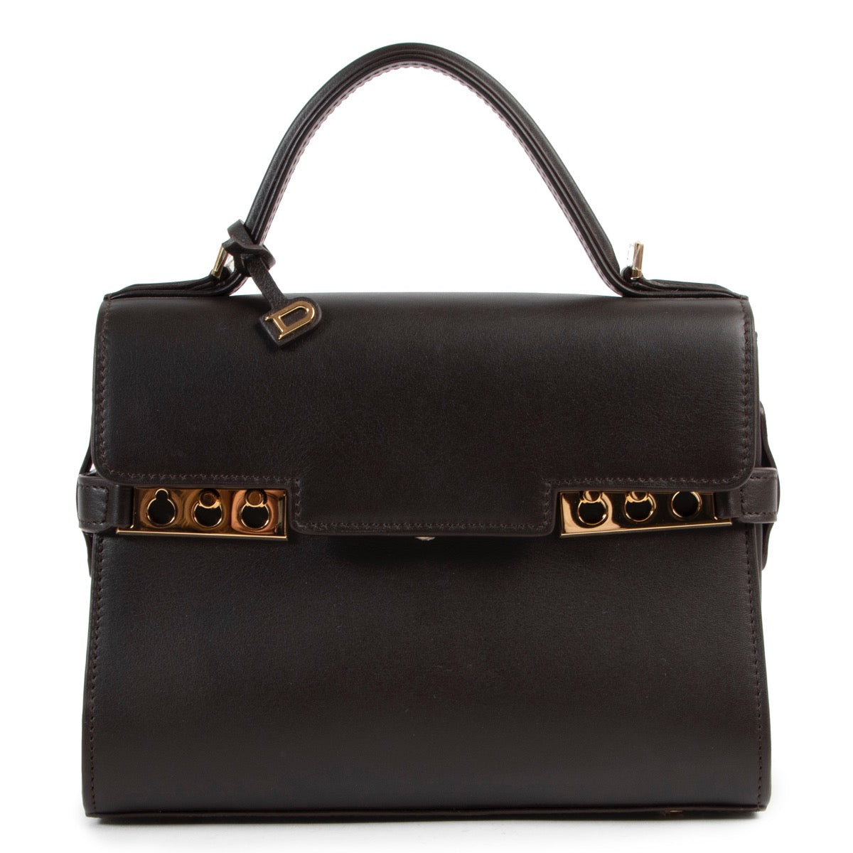 Delvaux Dark Brown Mini Tempete Calf Souple