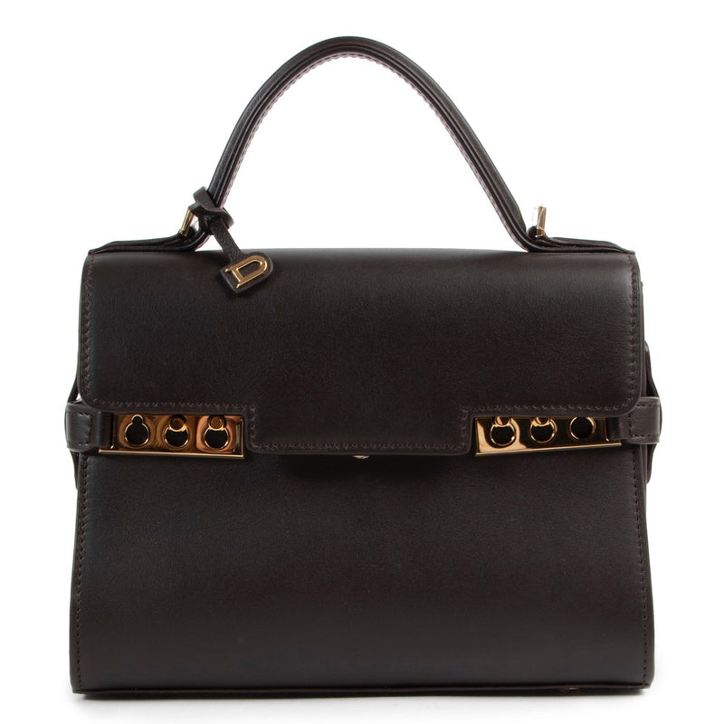 Delvaux Dark Brown Mini Tempete Calf Souple
