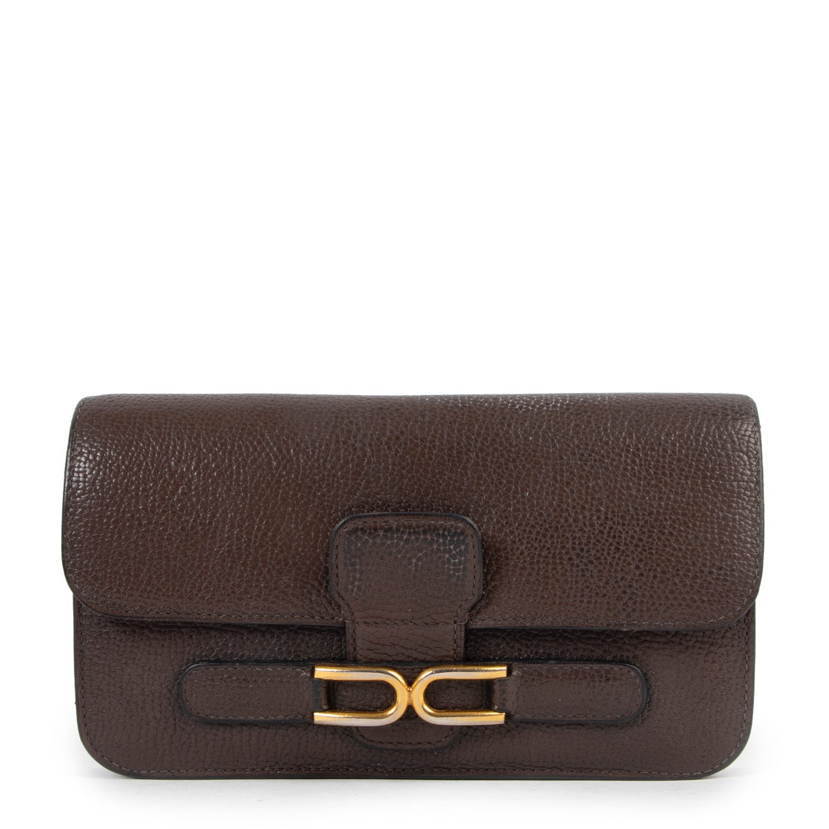 Shop safe online at Labellov in Antwerp this 100% authentic second hand Delvaux Brown Escudo Wallet