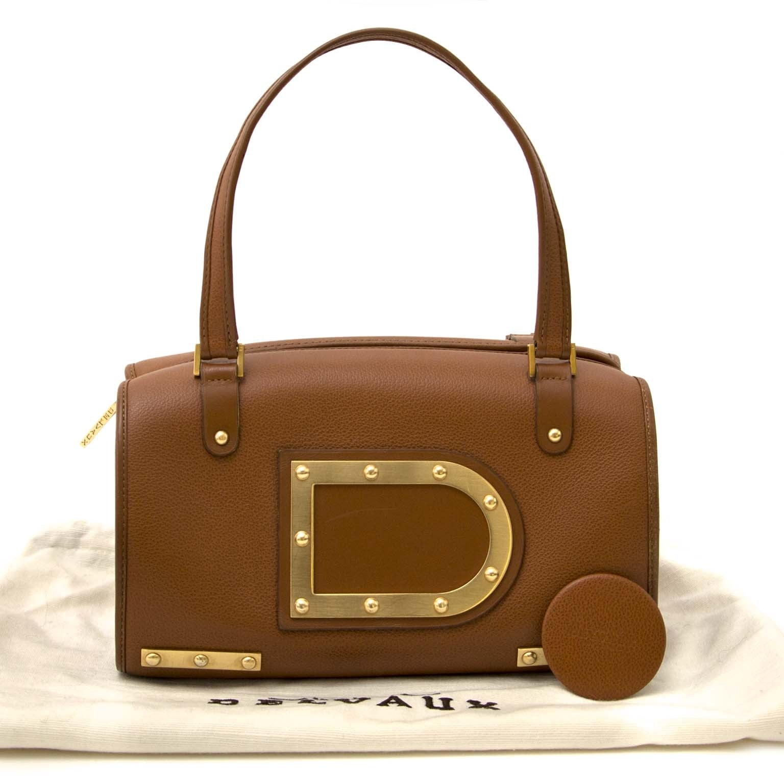 tweedehands Delvaux Louise Boston Cognac PM te koop bij labellov