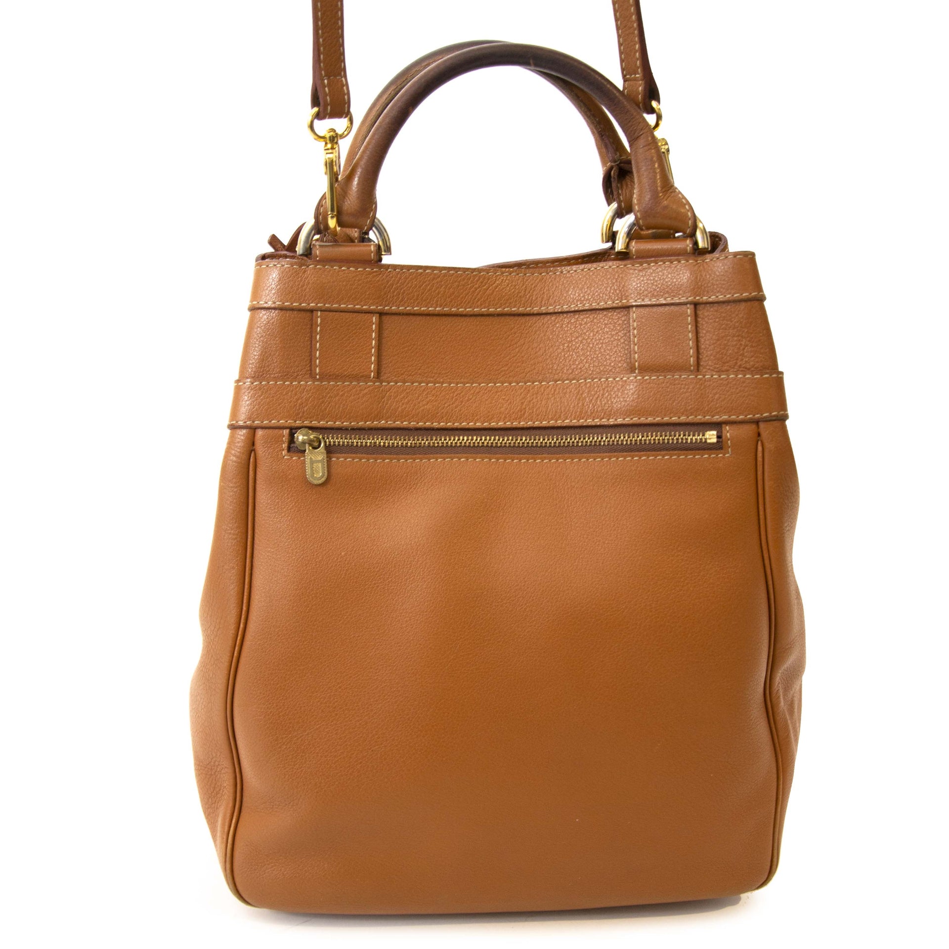 Delvaux Leather Top Handle Crossbody Bag