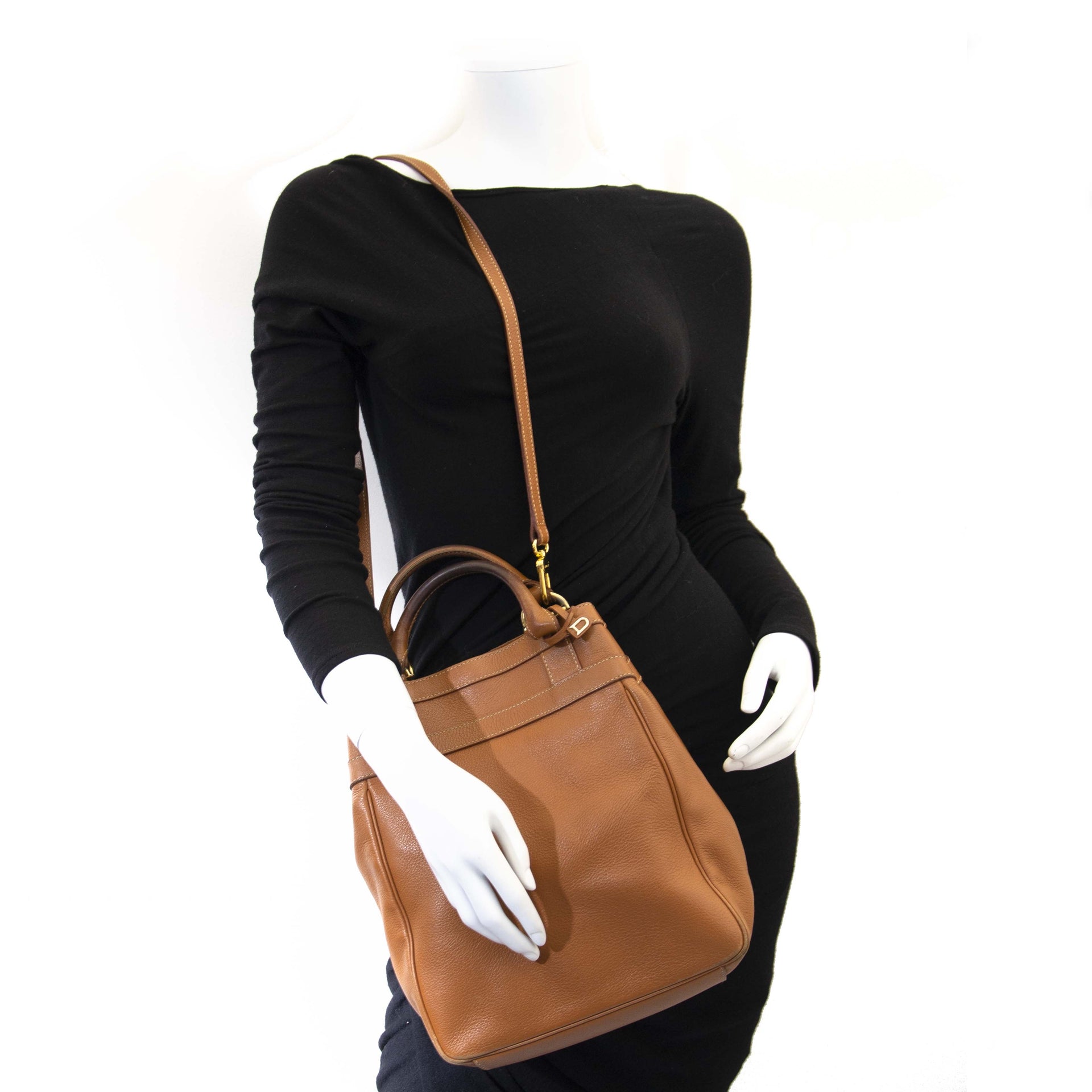 Delvaux Leather Top Handle Crossbody Bag