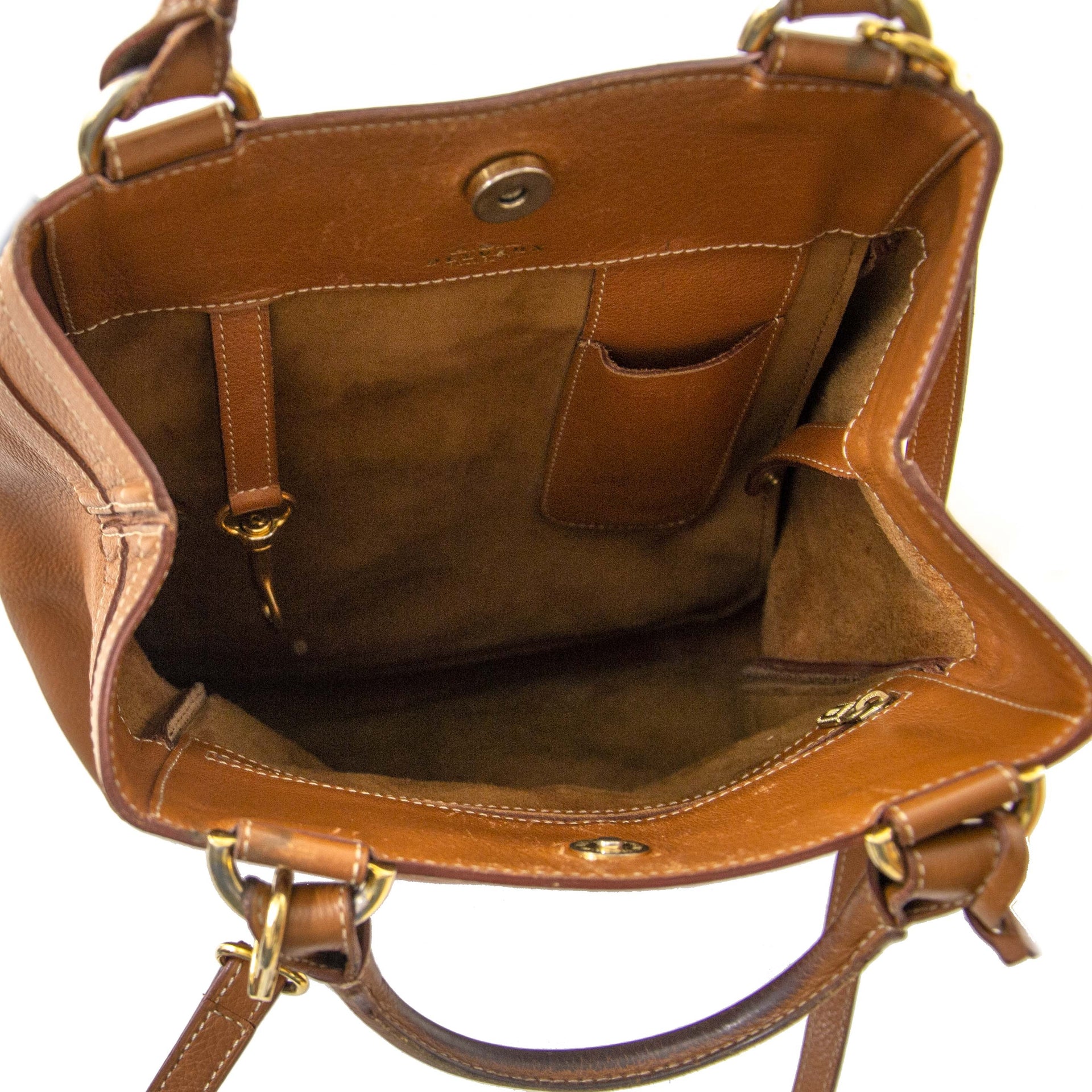Delvaux Leather Top Handle Crossbody Bag