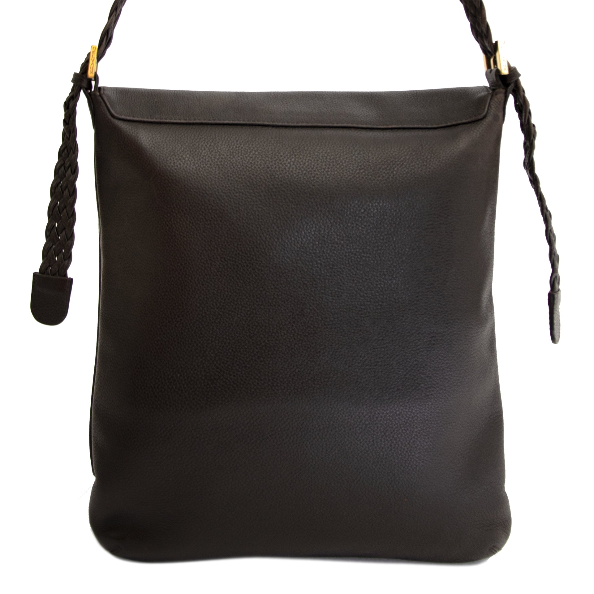 Delvaux Louise Baudrier Brown Leather Shoulder Bag