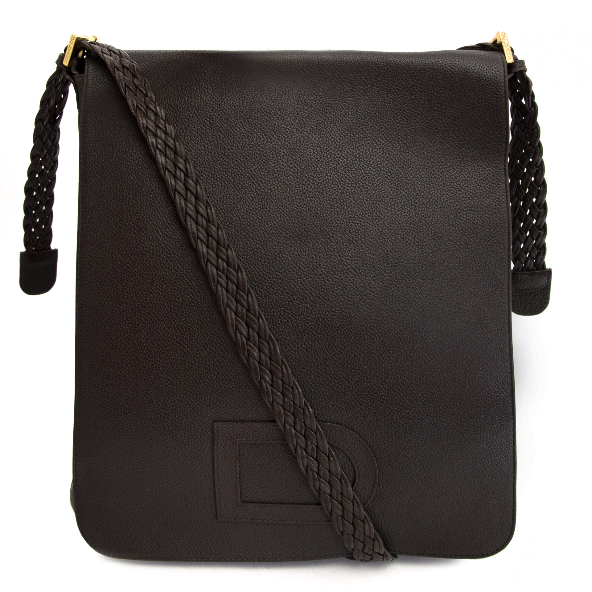 Delvaux Louise Baudrier Brown Leather Shoulder Bag