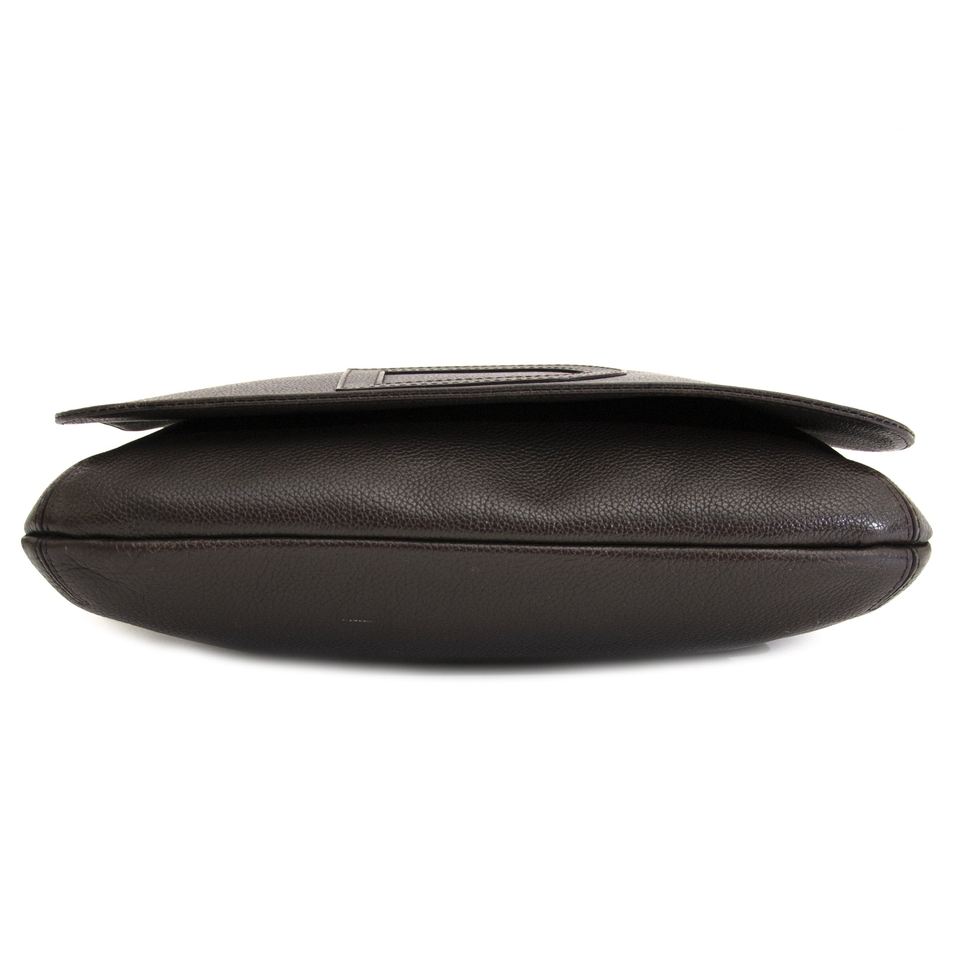 Delvaux Louise Baudrier Brown Leather Shoulder Bag