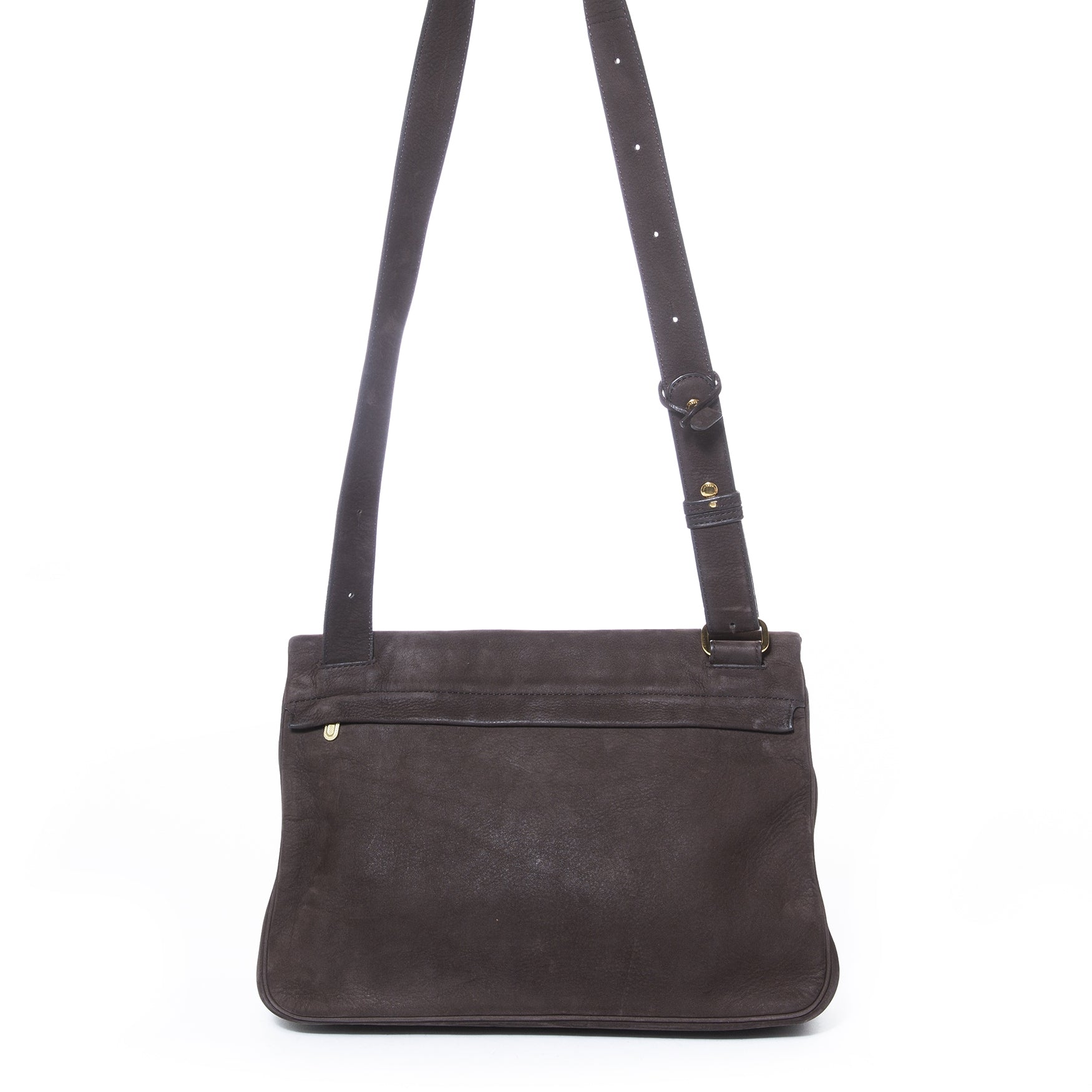 Delvaux Bruine Nubuck Schoudertas
