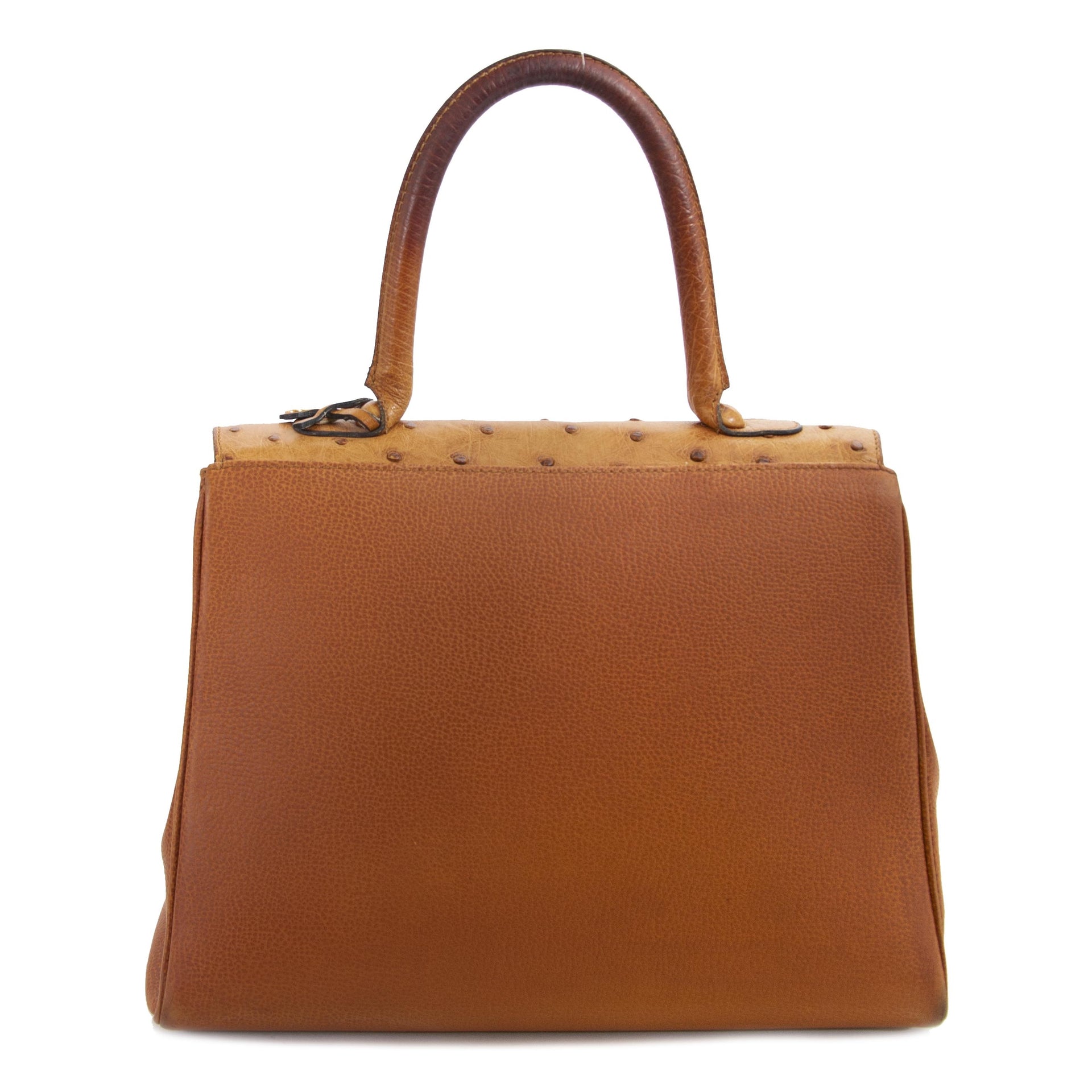 delvaux brillant cognac struisvogel mm tas nu te koop bij labellov vintage mode webshop belgië