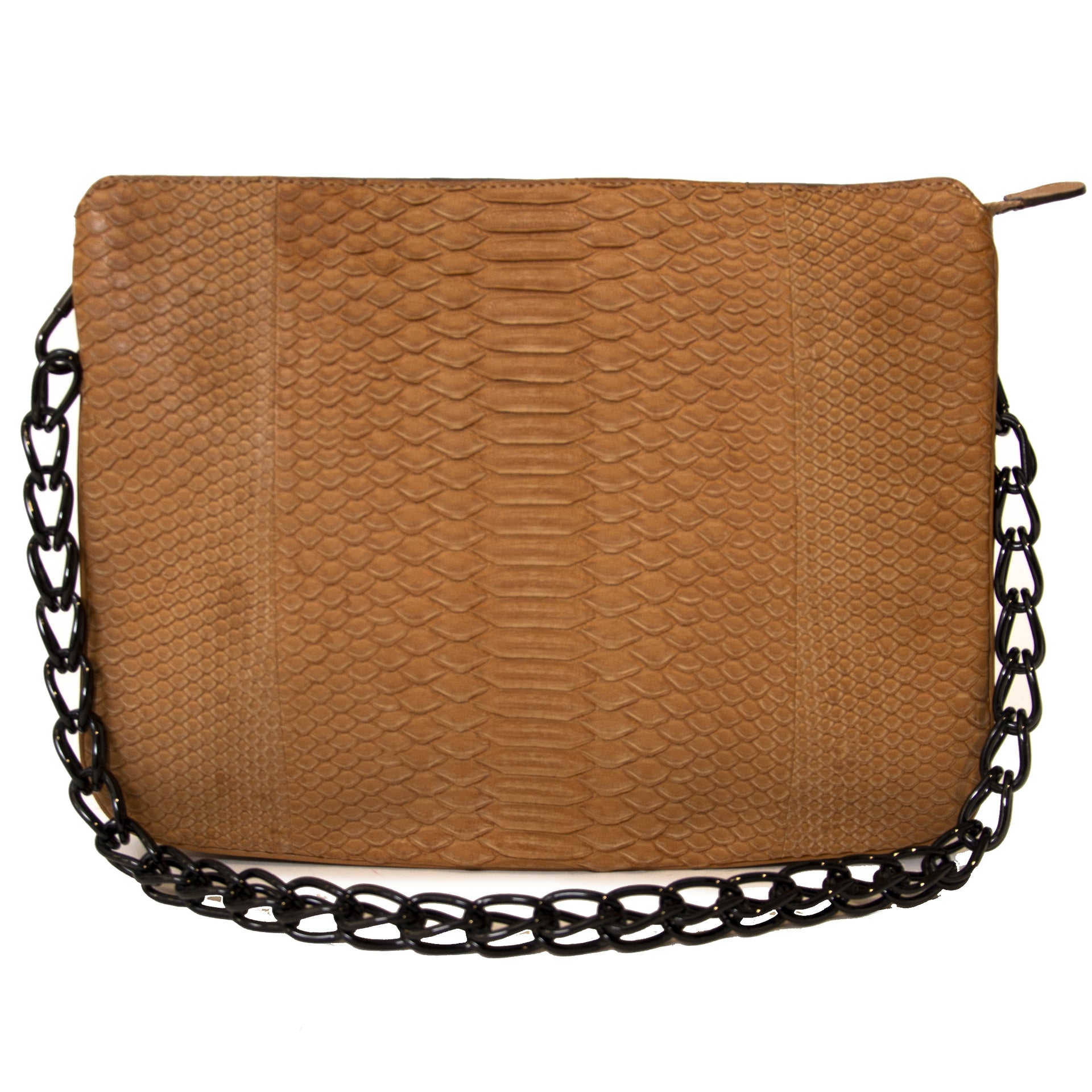 Authentic second-hand vintage Delvaux Allure Trio Python Nubuck buy online webshop LabelLOV