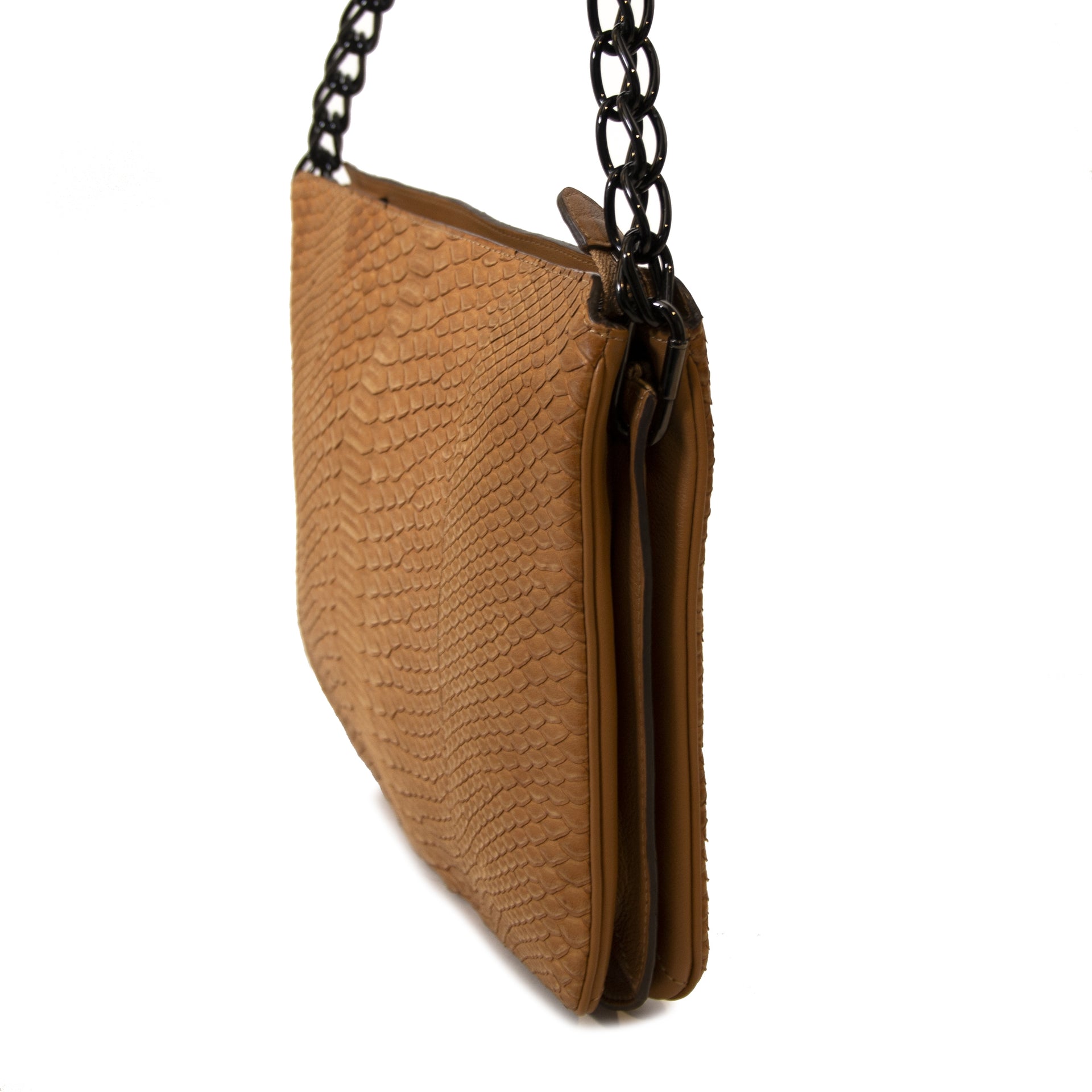 Authentique seconde main vintage Delvaux Allure Trio Python Nubuck achète en ligne webshop LabelLOV