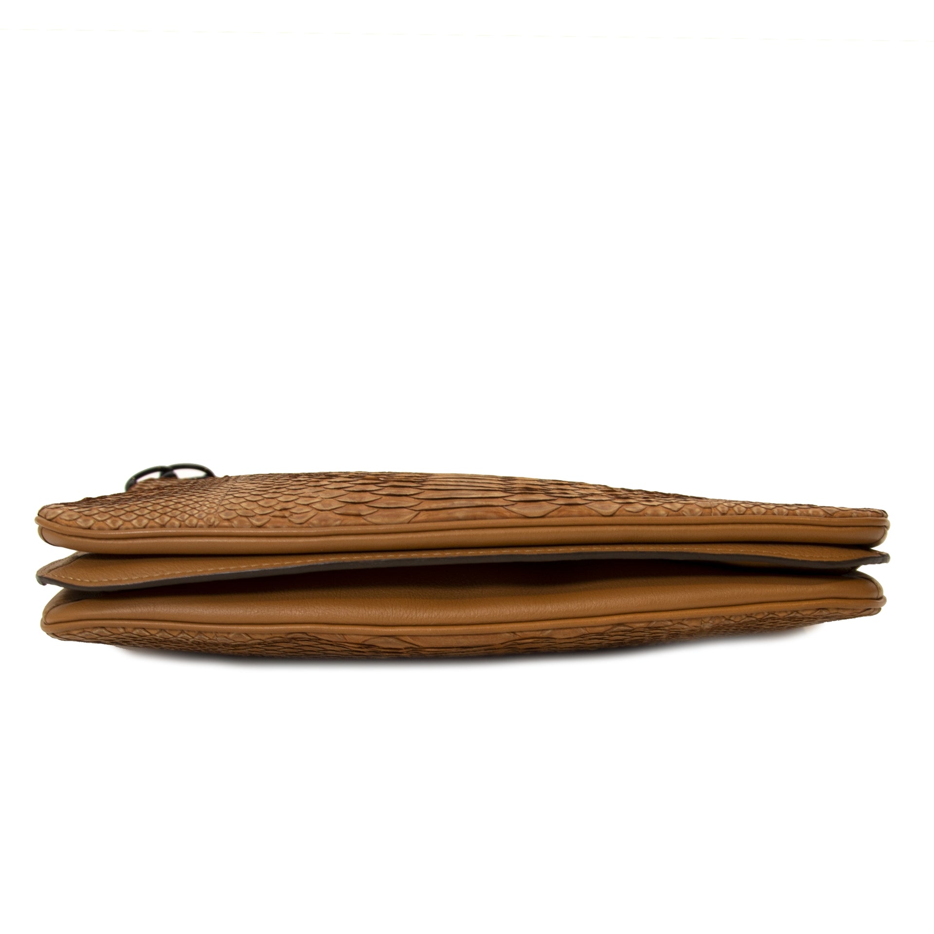 Authentieke tweedehands vintage Delvaux Allure Trio Python Nubuck koop online webshop LabelLOV