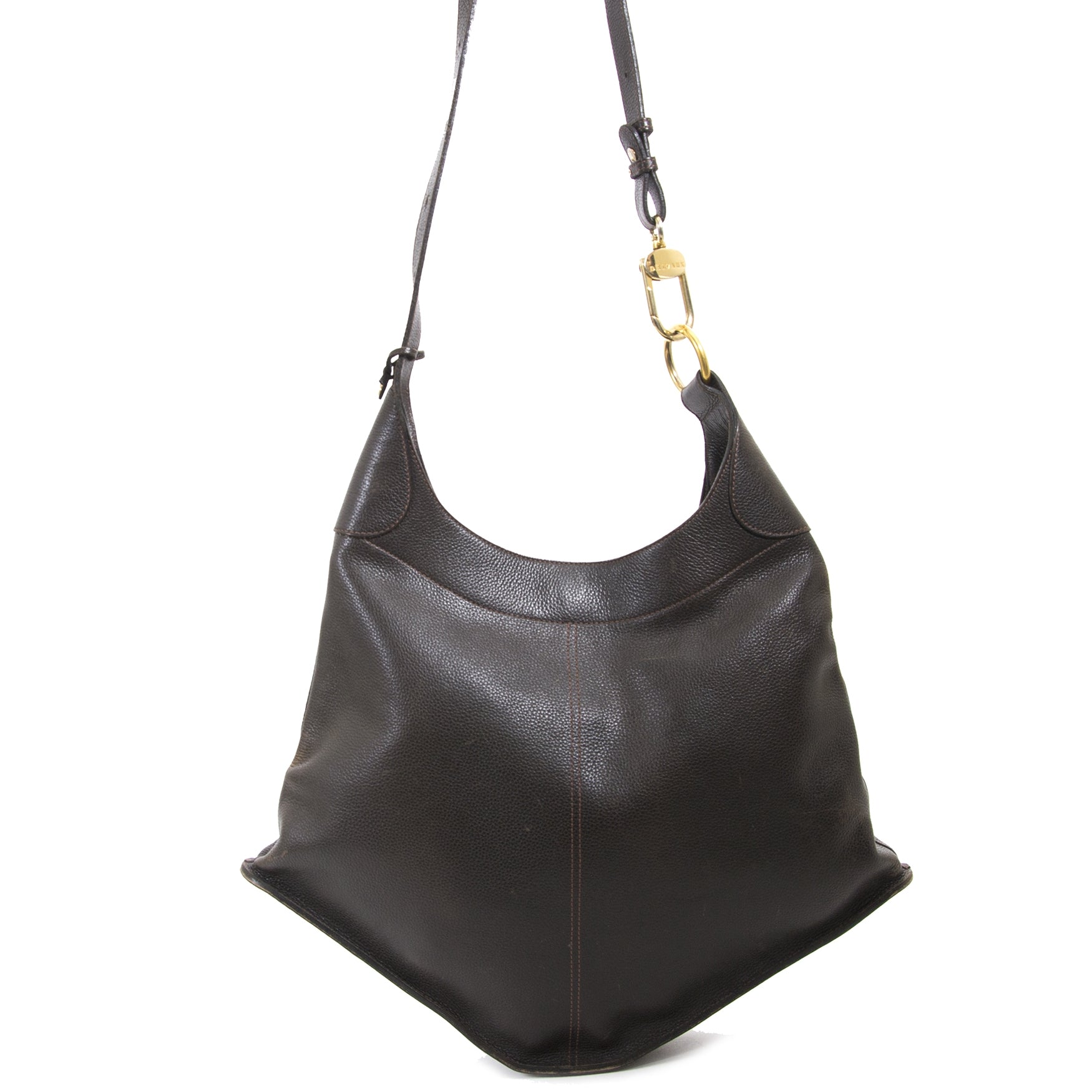 Delvaux Brown Satan Shoulder Bag