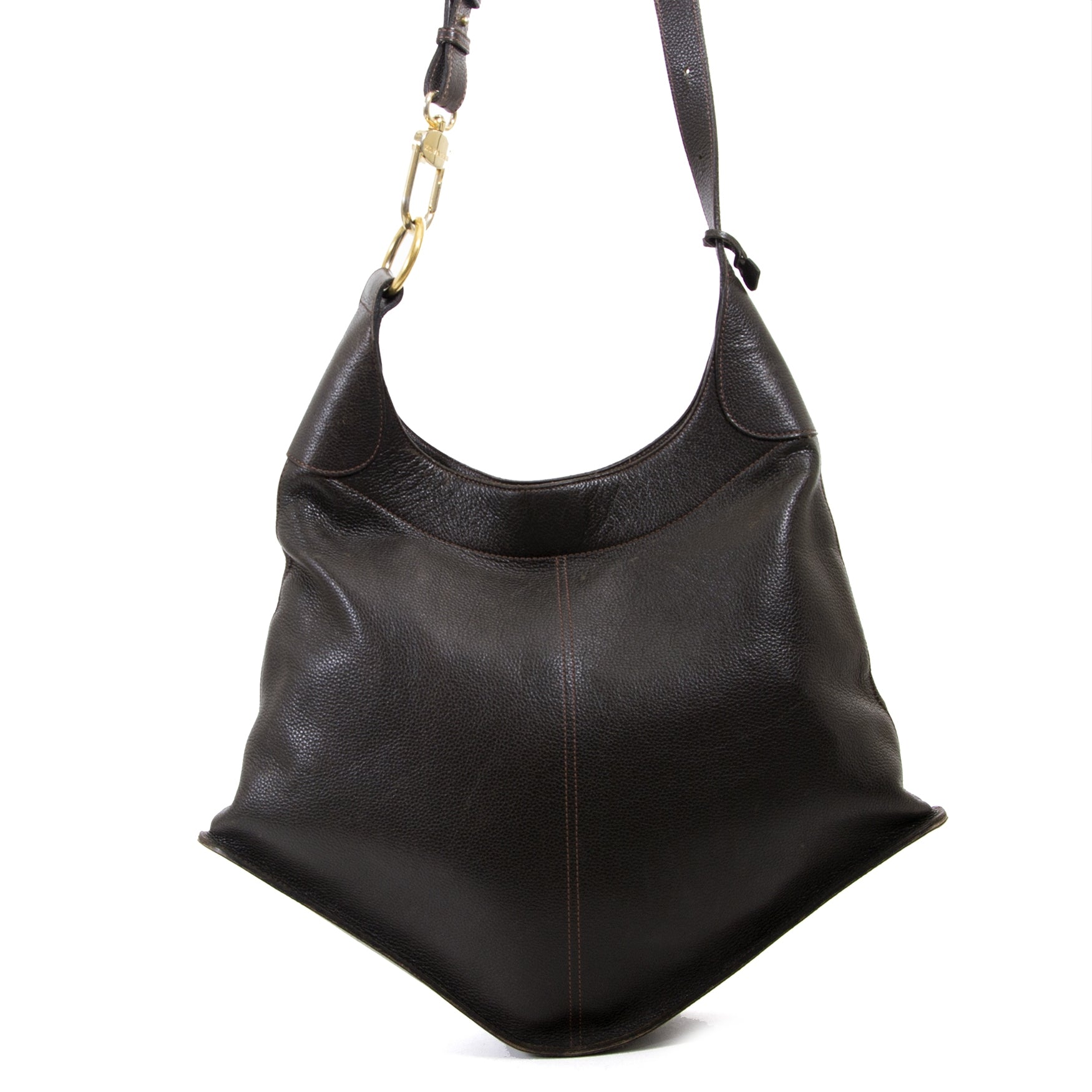 Delvaux Brown Satan Shoulder Bag