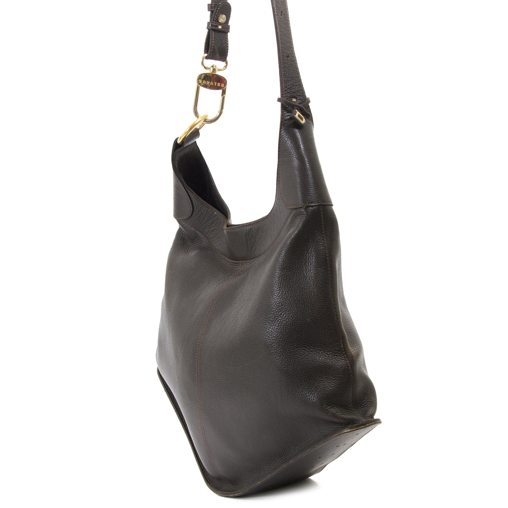 Delvaux Brown Satan Shoulder Bag