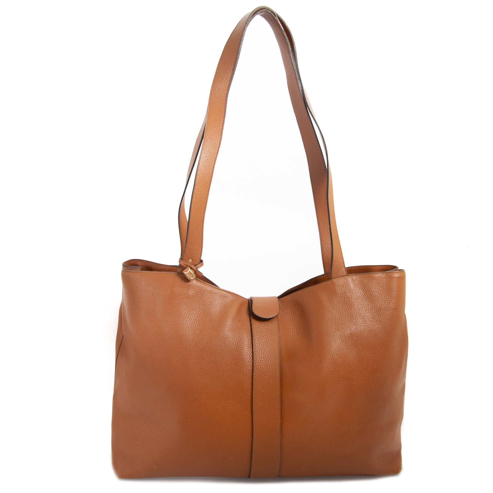 Delvaux Cognac Leather Shopper nu te koop bij labellov vintage mode webshop aan de laagste prijs