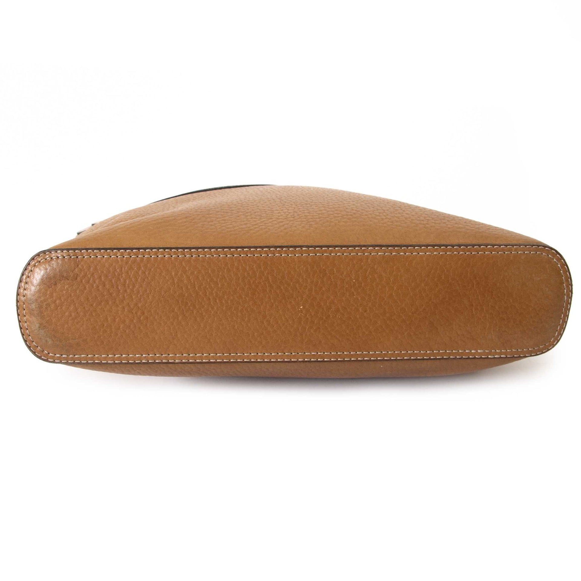 Delvaux Brown Leather Shoulder Bag now for sale at labellov vintage fashion webshop belgium