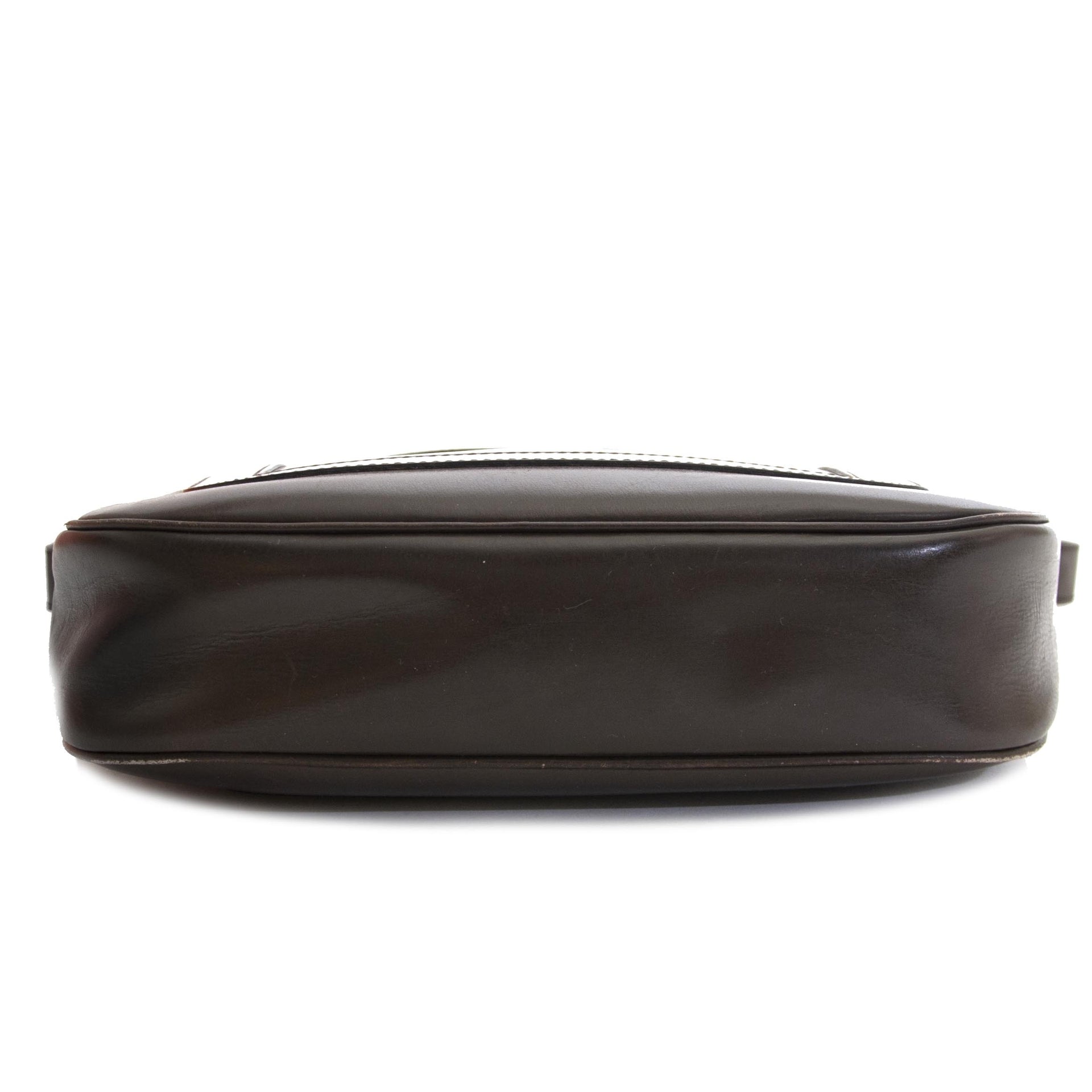 Delvaux Brown Shoulder Bag now for sale at labellov vintage fashion webshop belgium for the lowest price