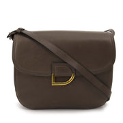 koop Delvaux Taupe Leather Crossbody Bag bij labellov aan de beste prijs