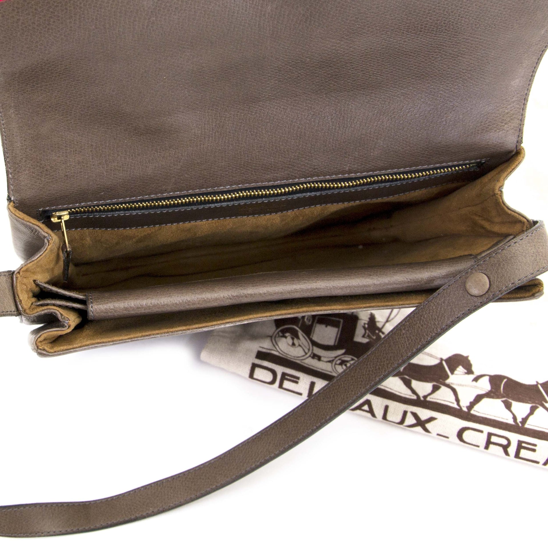 buy Delvaux Taupe Leather Crossbody Bag and pay save online