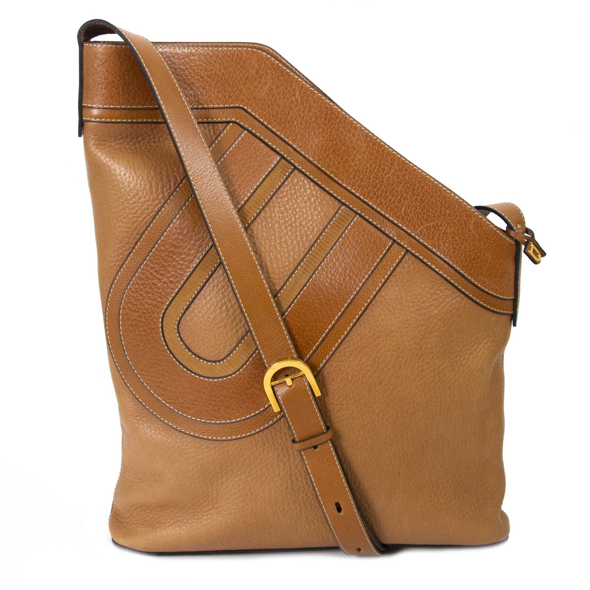 Delvaux Brown Leather Shoulder Bag now for sale at labellov vintage fashion webshop belgium