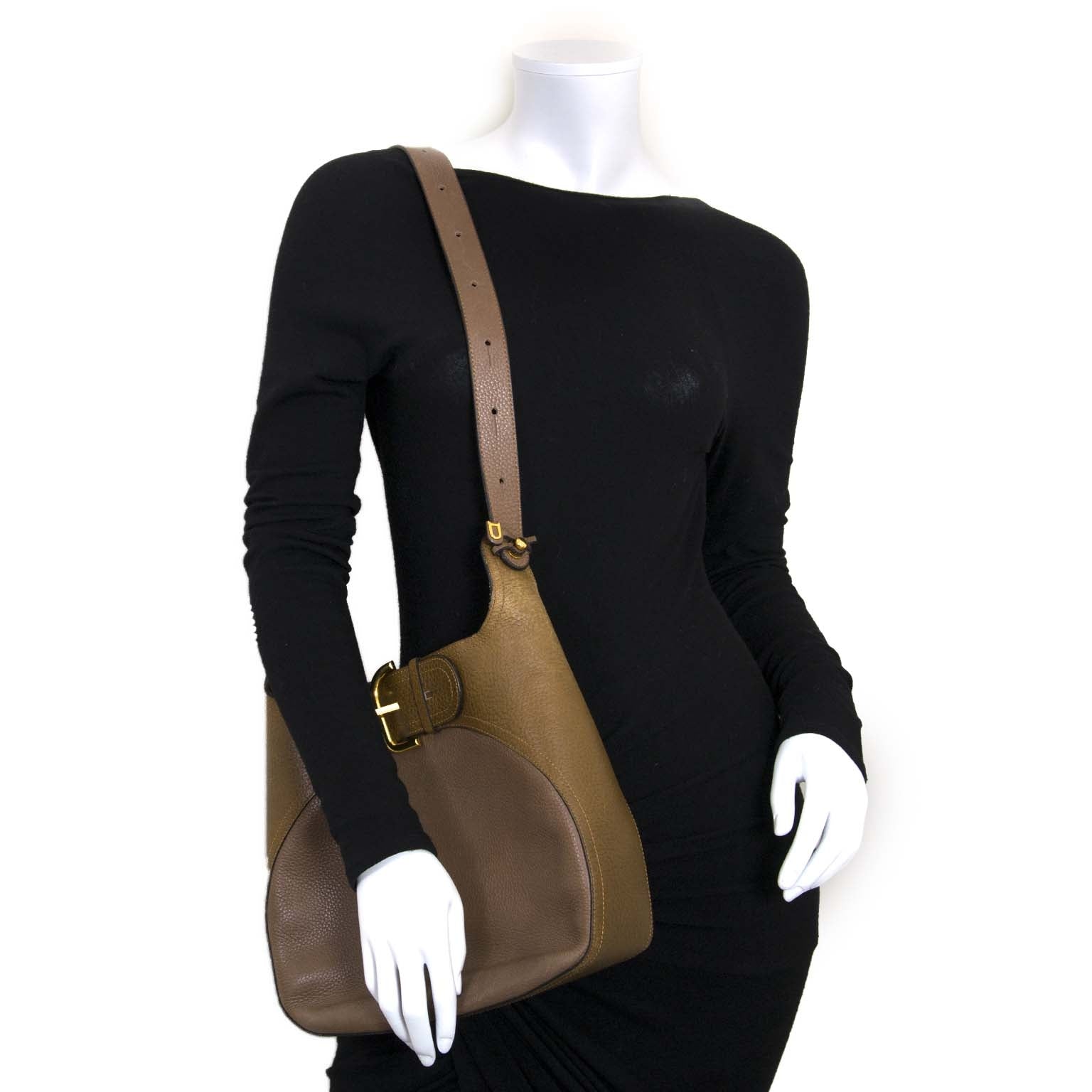 Koop en verkoop uw authentieke Delvaux Taupe Leather Shoulder Bag
