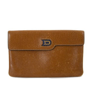 Delvaux Brown Leather Pouch now for sale at labellov vintage fashion webshop belgium