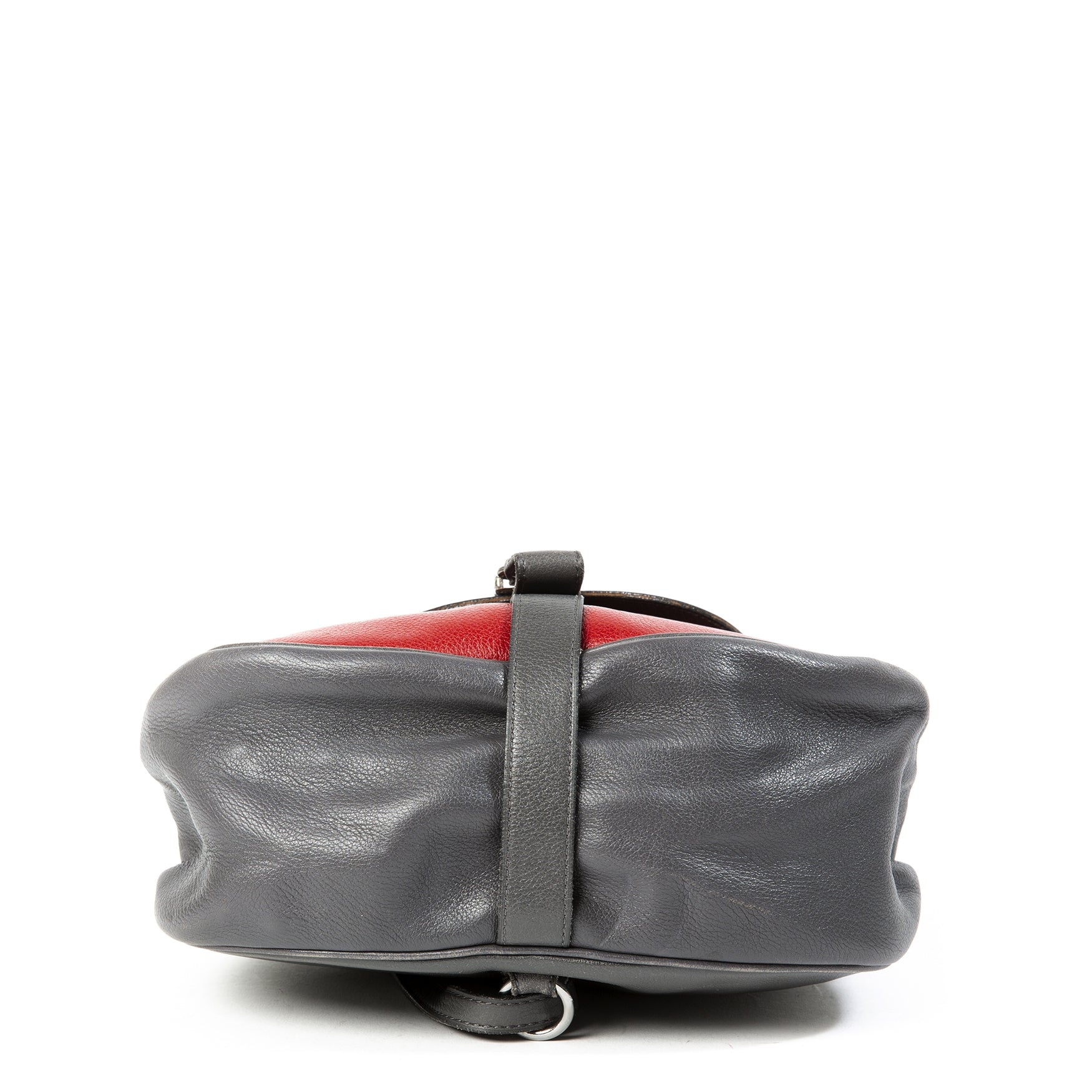 delvaux pm grey & red cerceau backpack now for sale at labellov vintage fashion webshop belgium