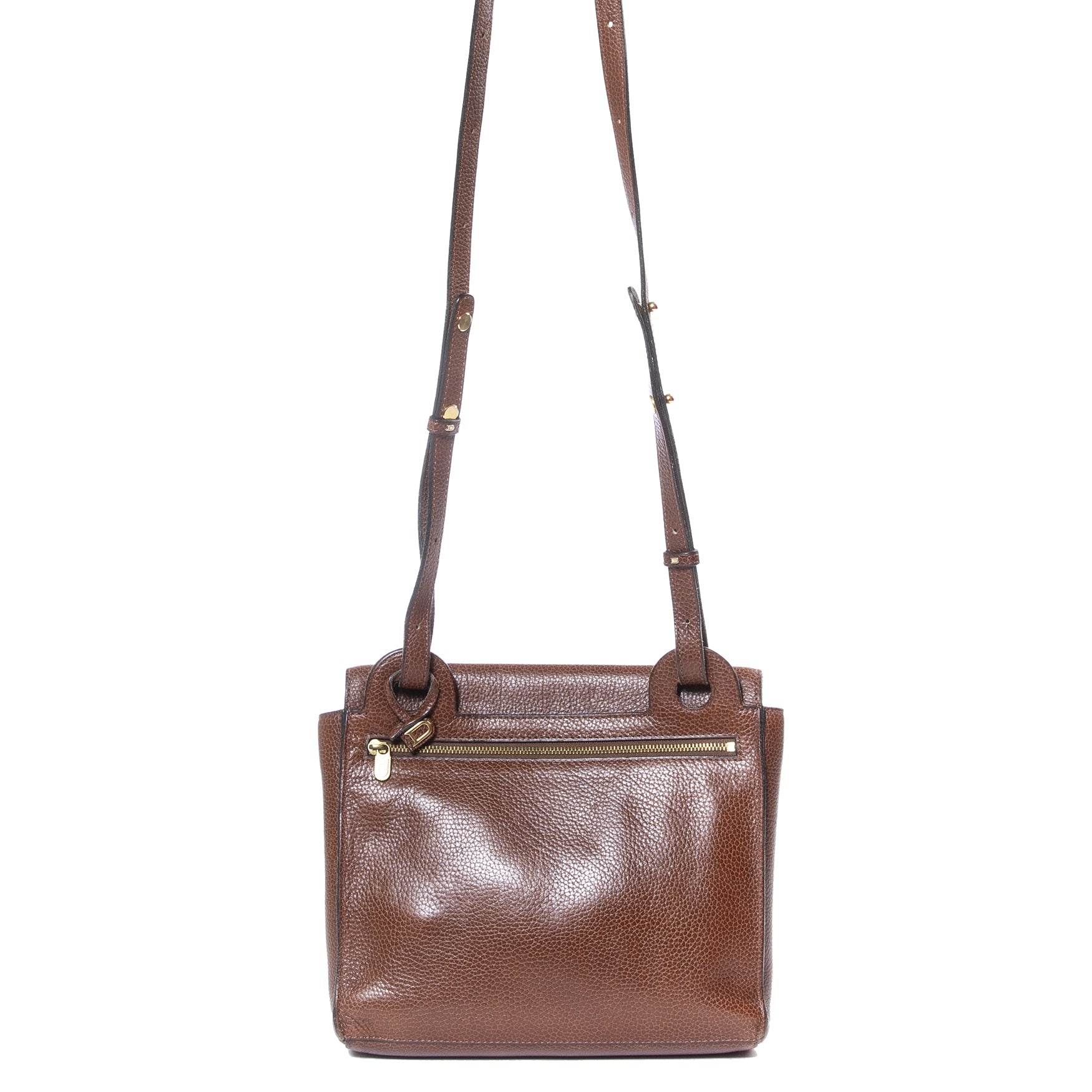Delvaux Cognac Crossbody Bag