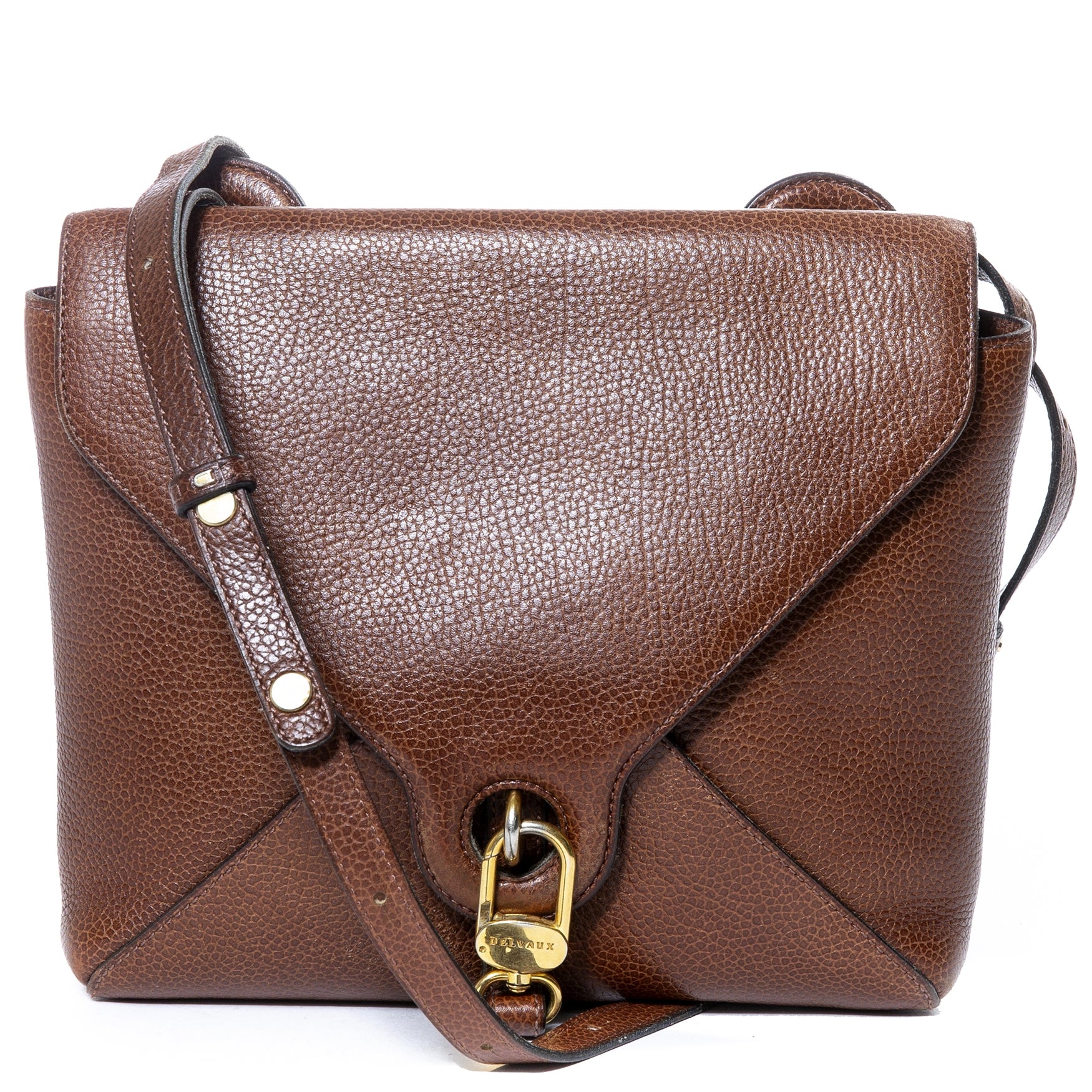 Delvaux Cognac Crossbody Bag