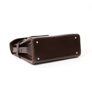 Delvaux Chocolate Brown Tempête Tweedehands luxe designer tassen online webshop LabelLOV