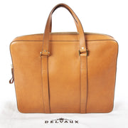 Delvaux Mens Vachetta Leather Briefcase workbag unisex