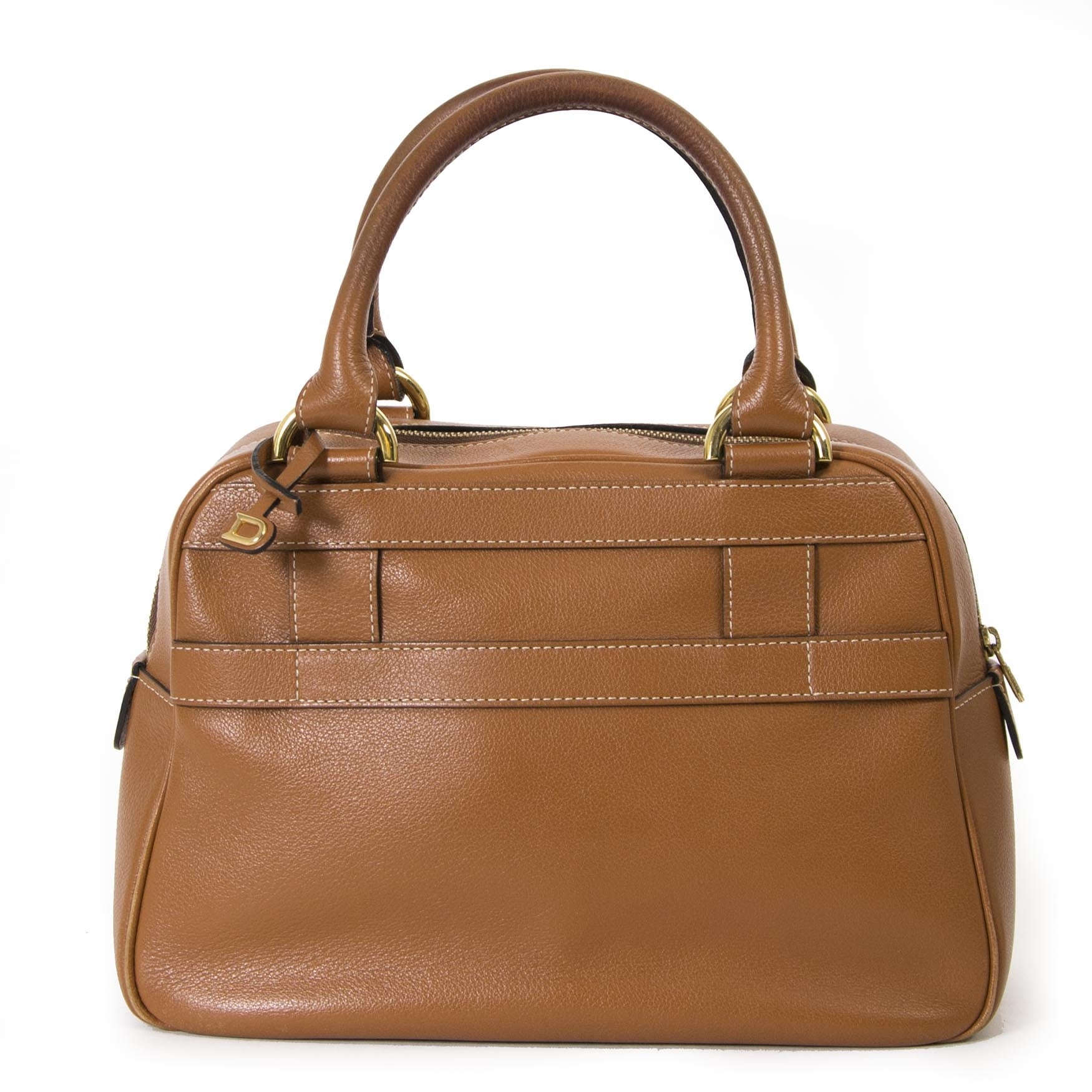 Delvaux Cognac Leather Parole Bag now for sale at labellov vintage fashion webshop belgium