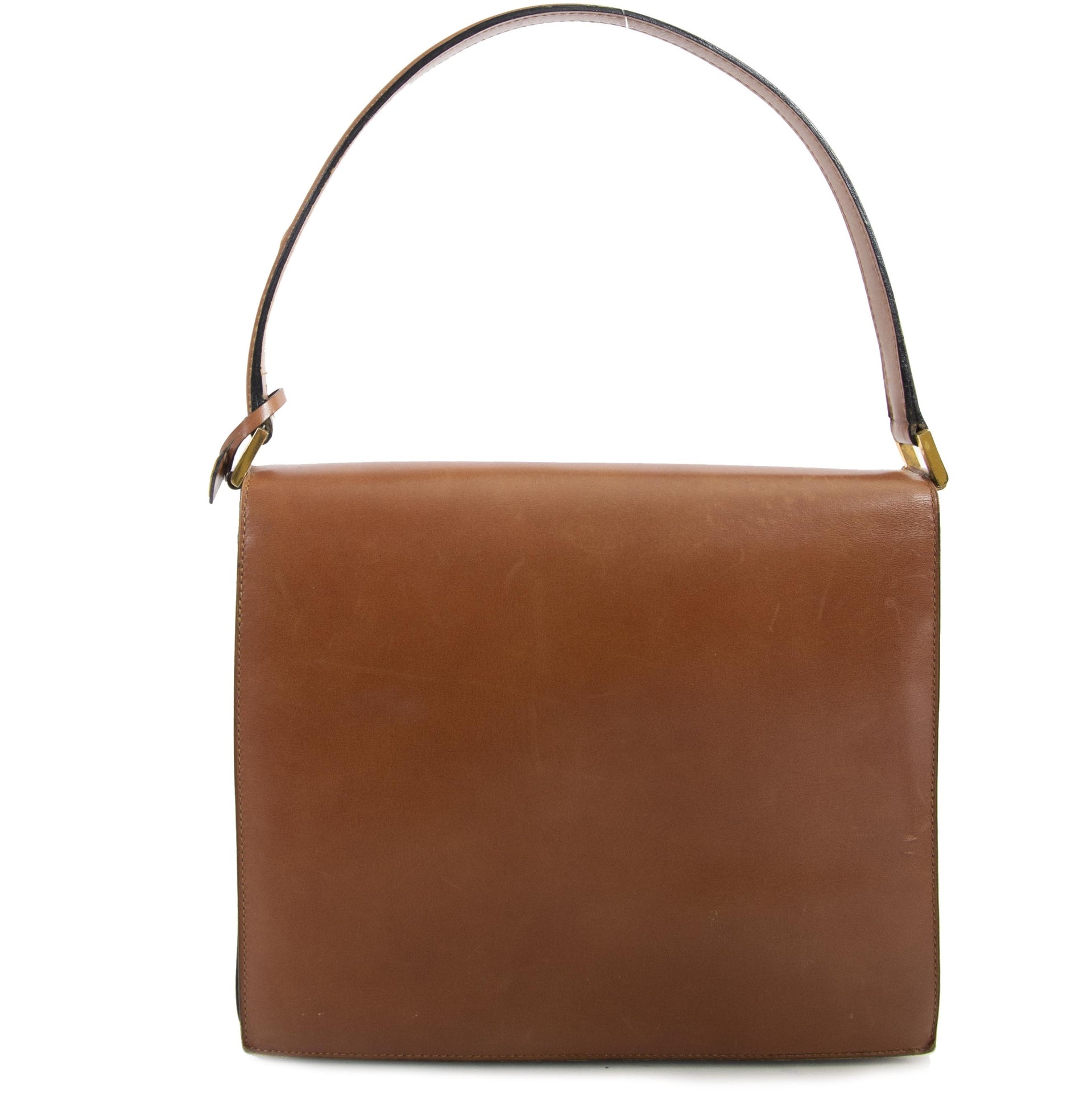 Delvaux Cognac Double D Top Handle Bag for the best price at Labellov