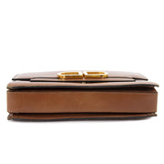 Delvaux Cognac Double D Top Handle Bag