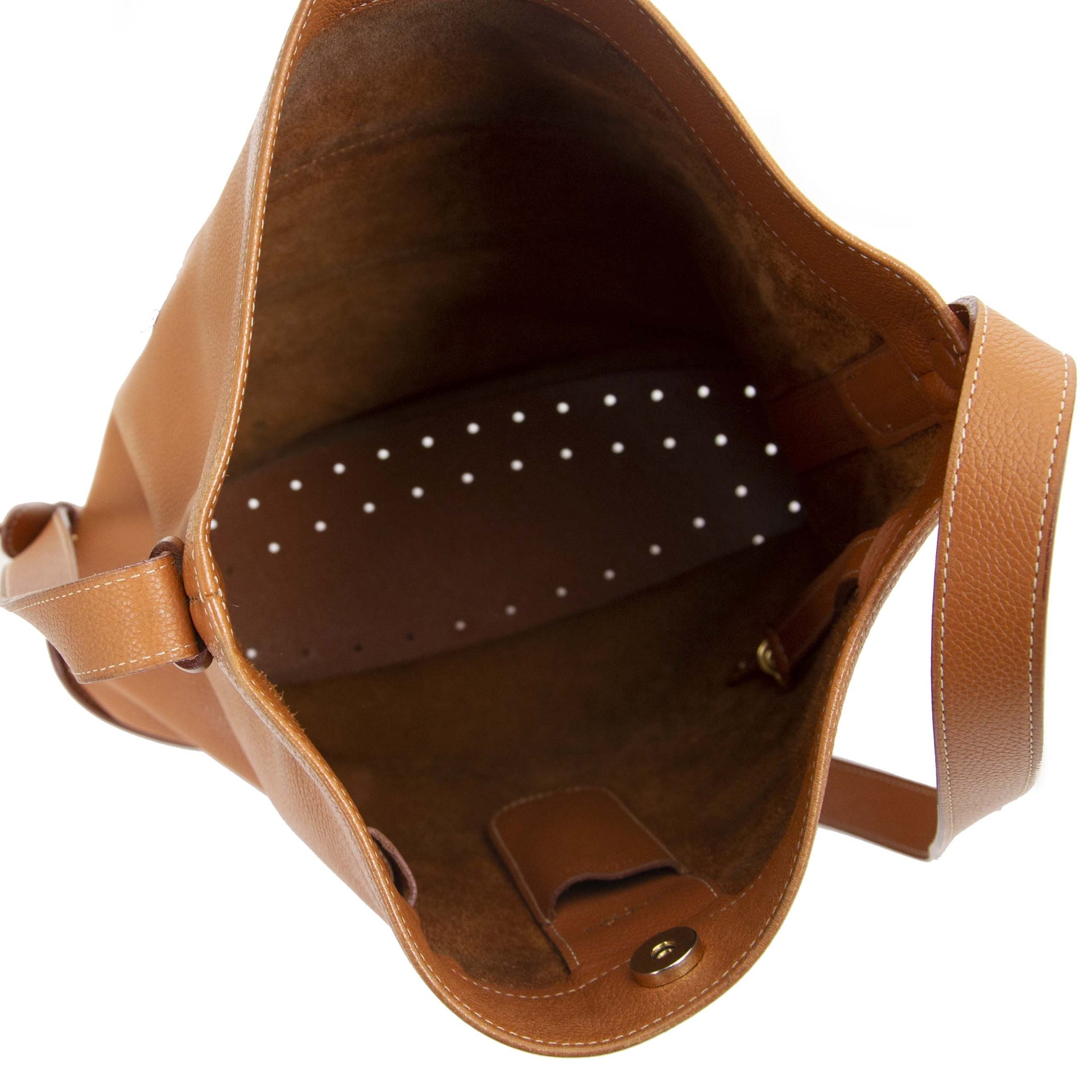 Delvaux Cognac Le Pin Shoulder Bag