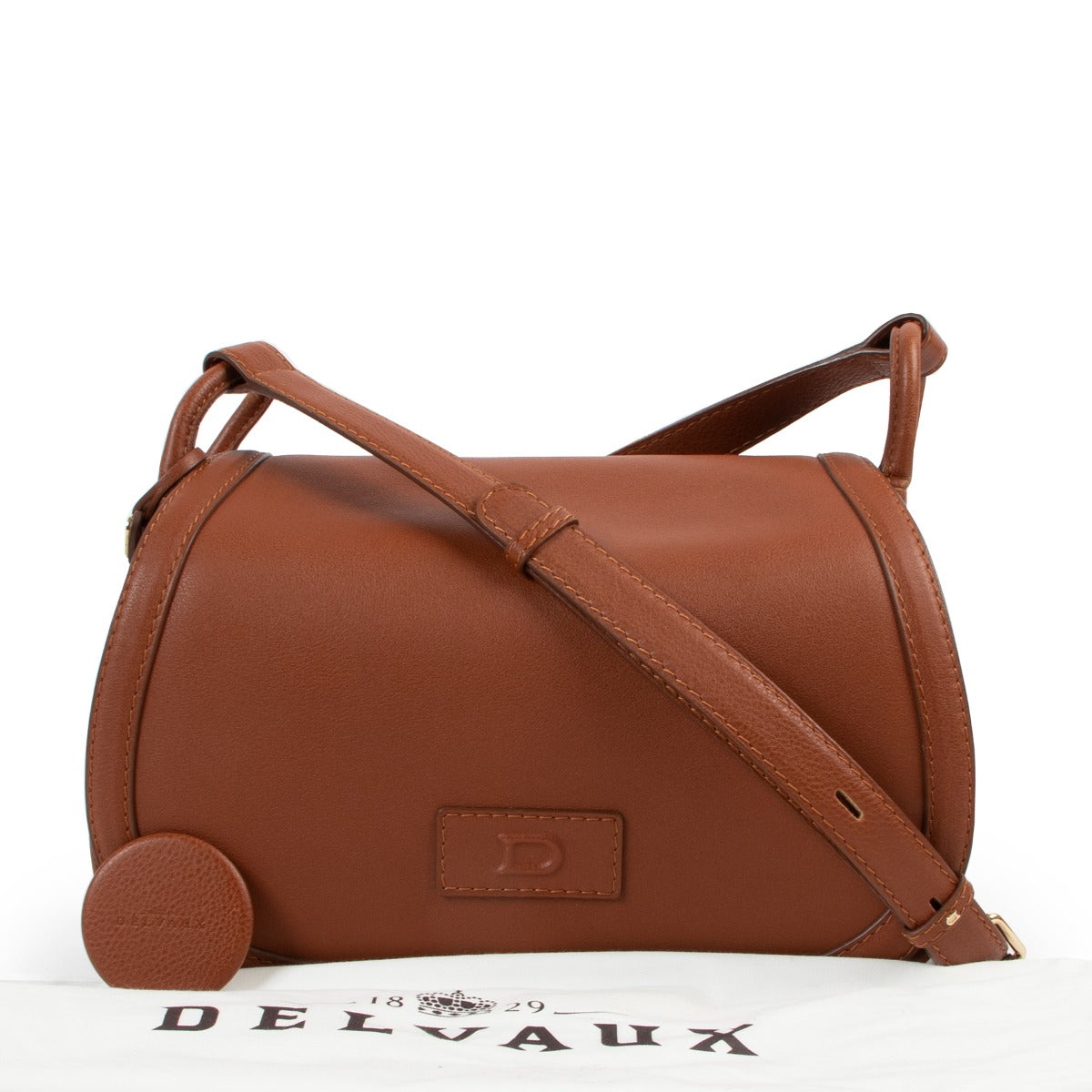 shop online second hand authentic Delvaux Amazone Sellier Cognac Crossbody Bag at Labellov
