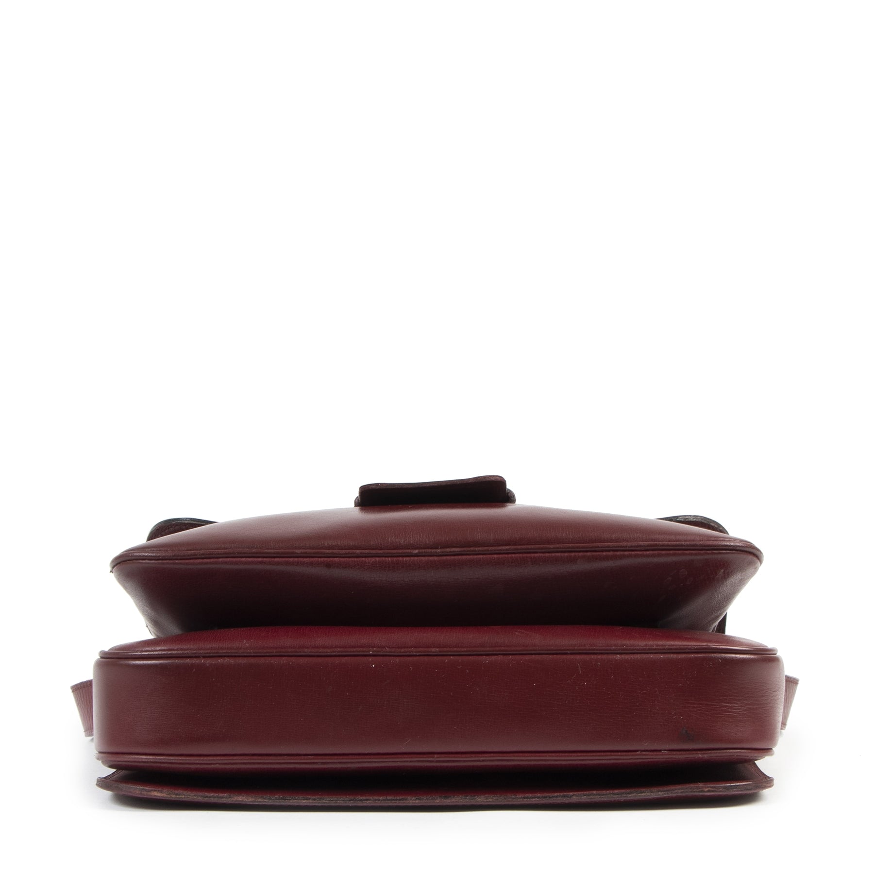Delvaux Burgundy Leather Shoulder Bag