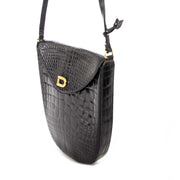 delvaux black croco violette crossbody tas nu te koop bij labellov vintage mode webshop belgië