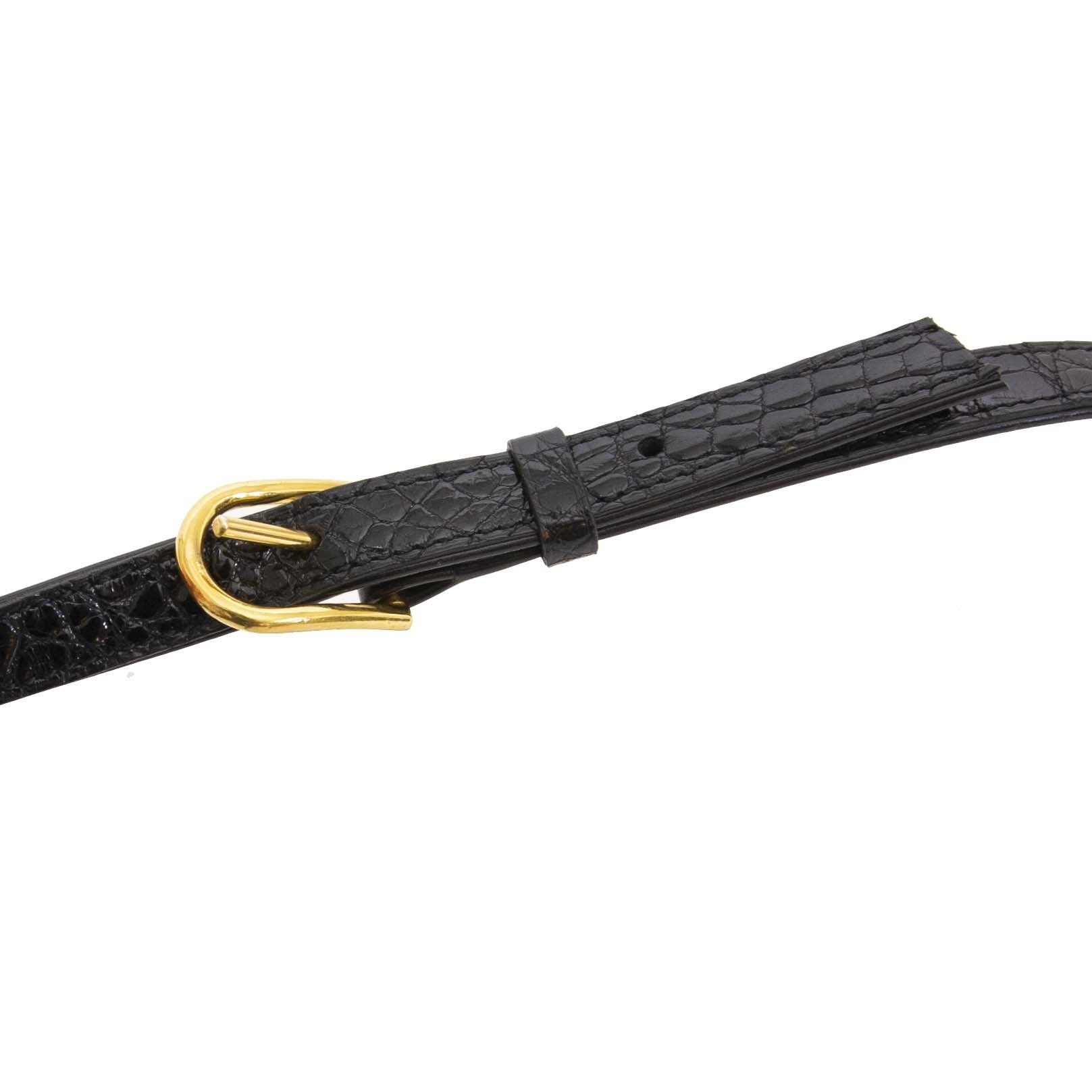 labellov.com, de beste webshop voor al uw desinger items koop nu deze Delvaux Black Croco D Cross Body Bag tegen de beste prijs