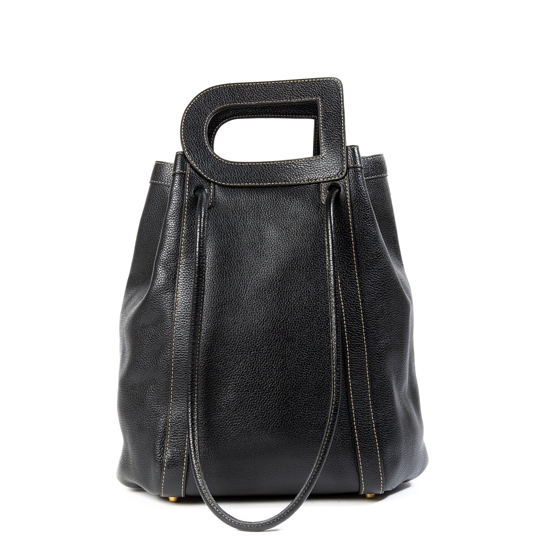 Delvaux D Top Handle Black Shoulder Bag