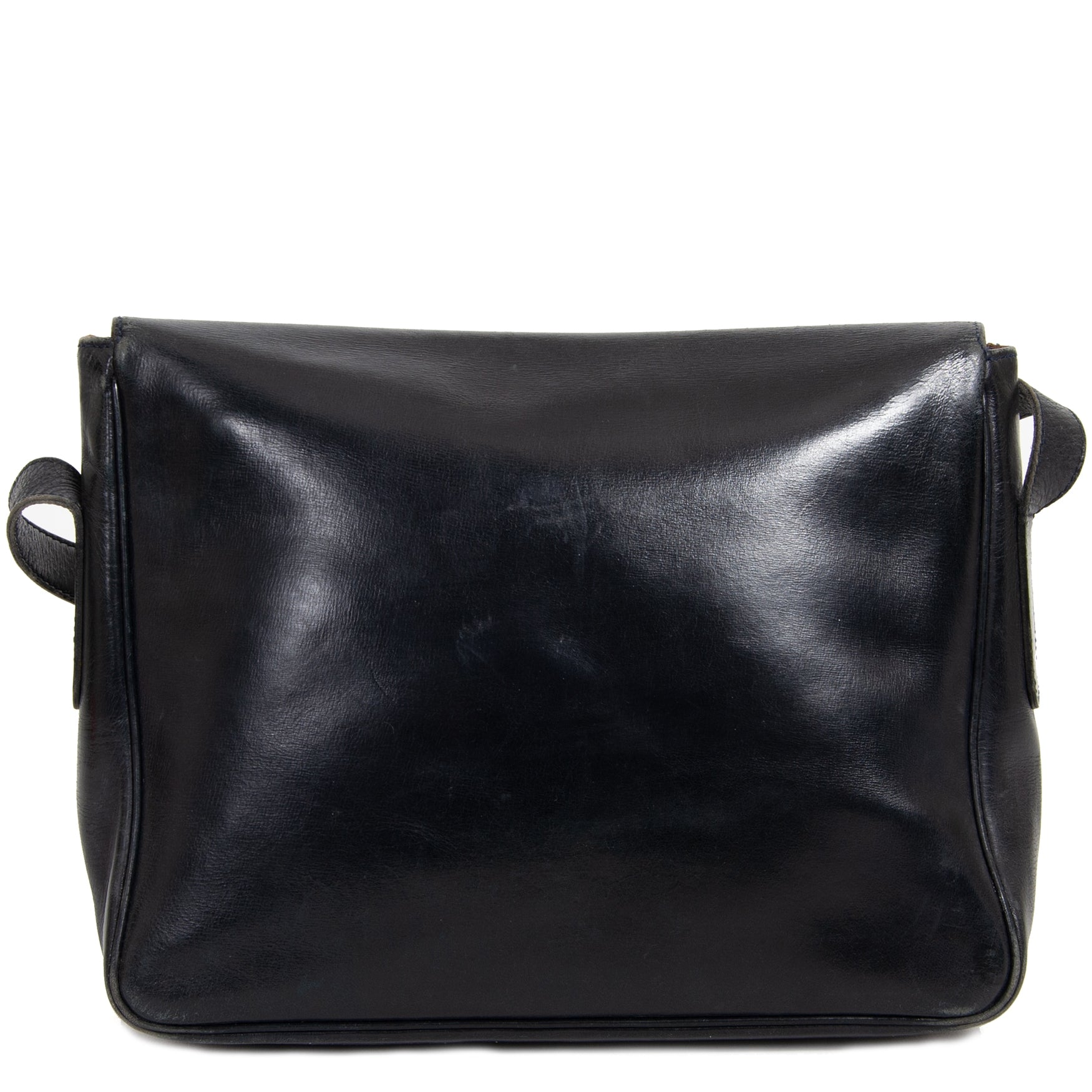 delvaux dark blue leather shoulder bag now for sale at labellov vintage fashion webshop belgium