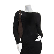 Delvaux Brown Nubuck Louise Shoulder Bag now for sale at labellov vintage fashion webshop belgium