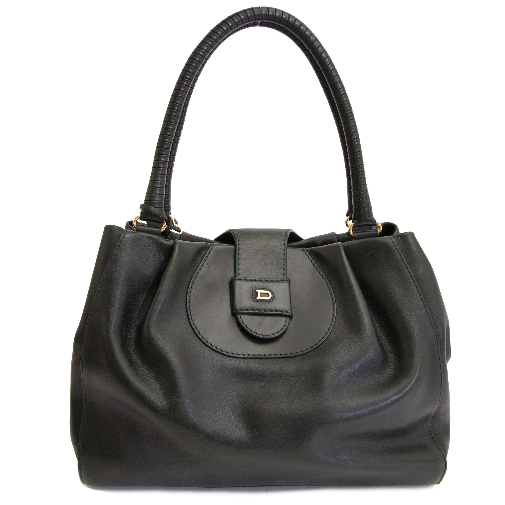 Delvaux Green Leather Shoulder Bag now online at labellov.com for the best price